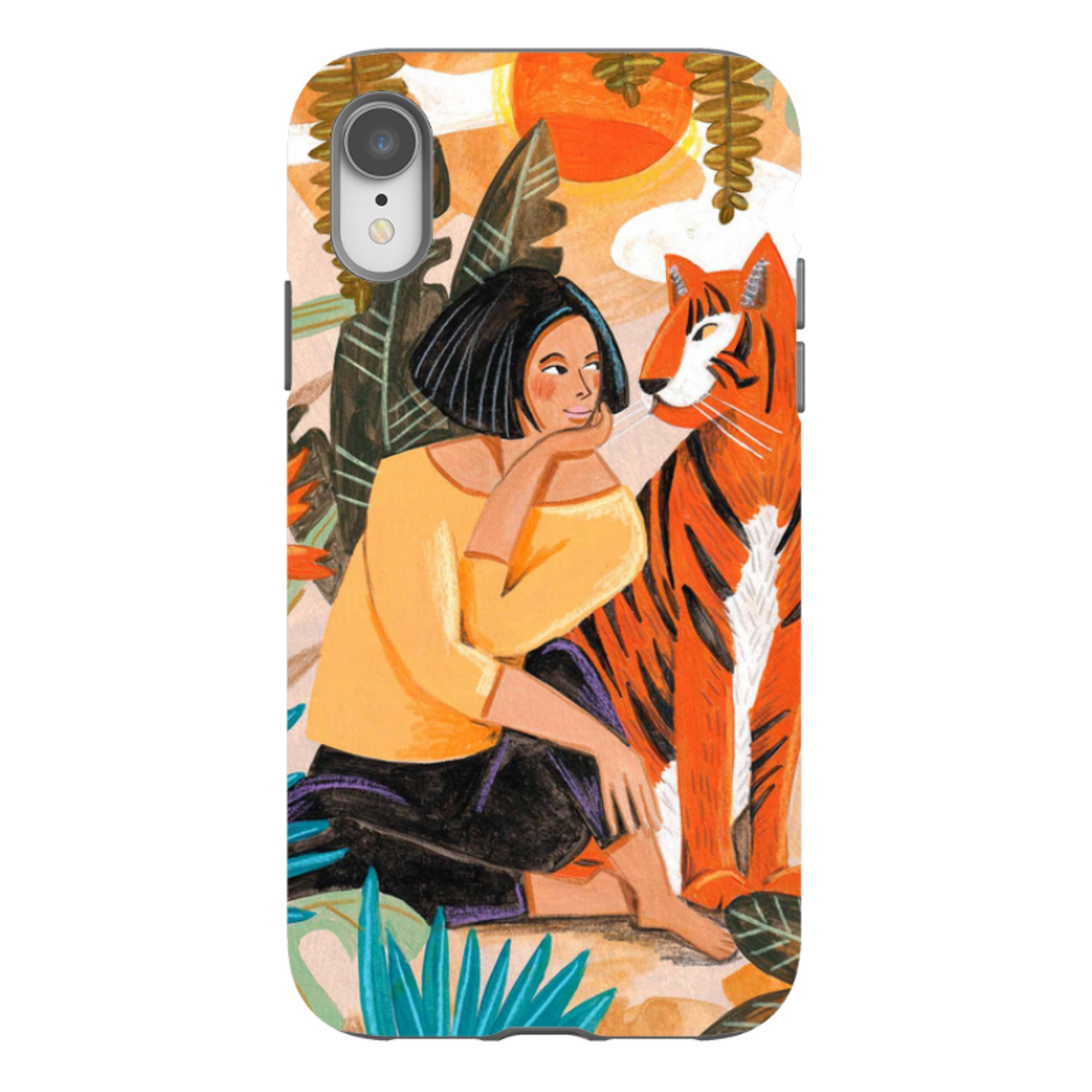 iPhone Tough Case - Hello Tiger By Caroline Bonne Muller