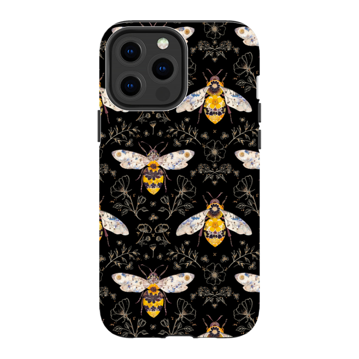iPhone Tough Case - Midnight Bumble Bee Multi By Helen Ahpornsiri