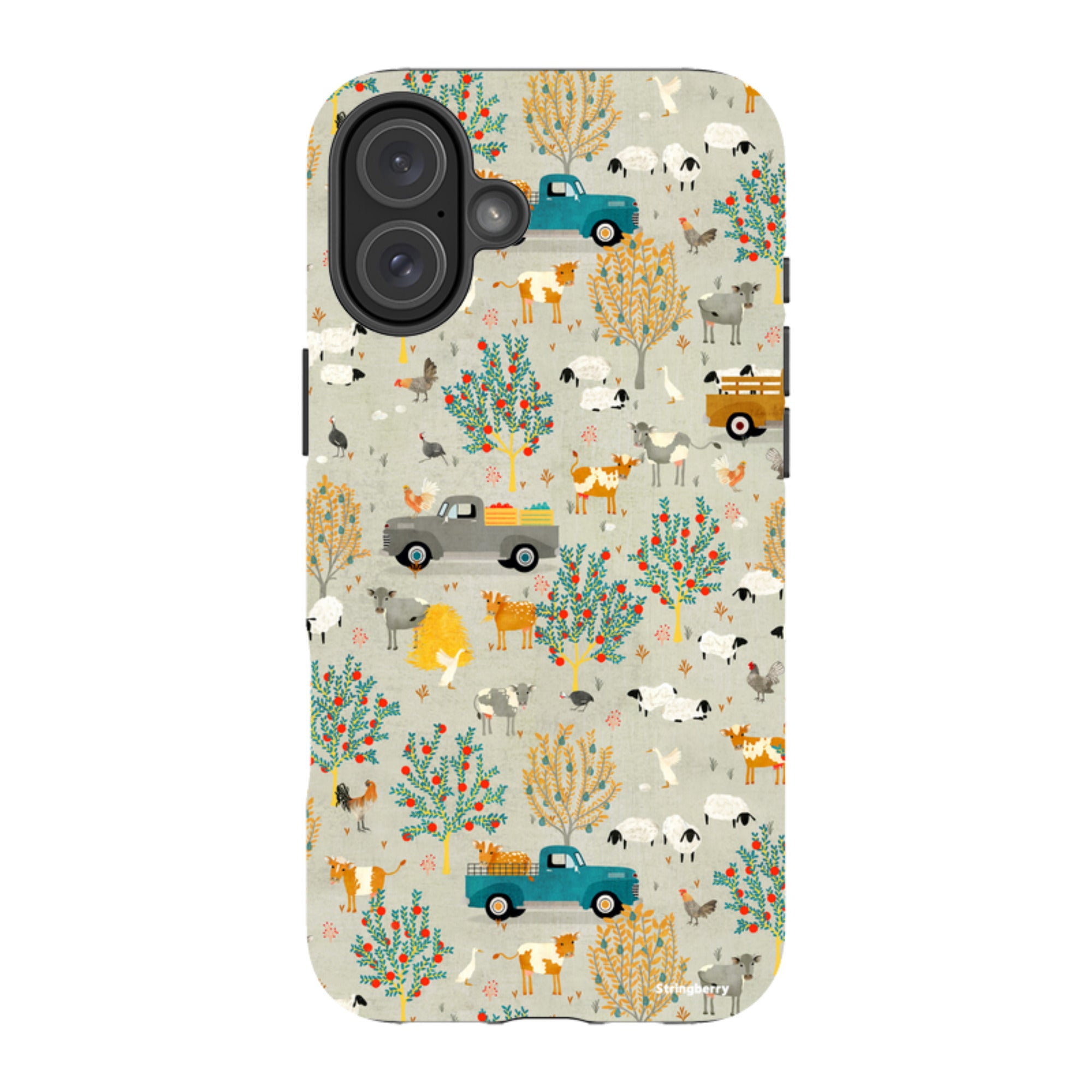 iPhone Tough Case - Farm Life Grey By Katherine Quinn