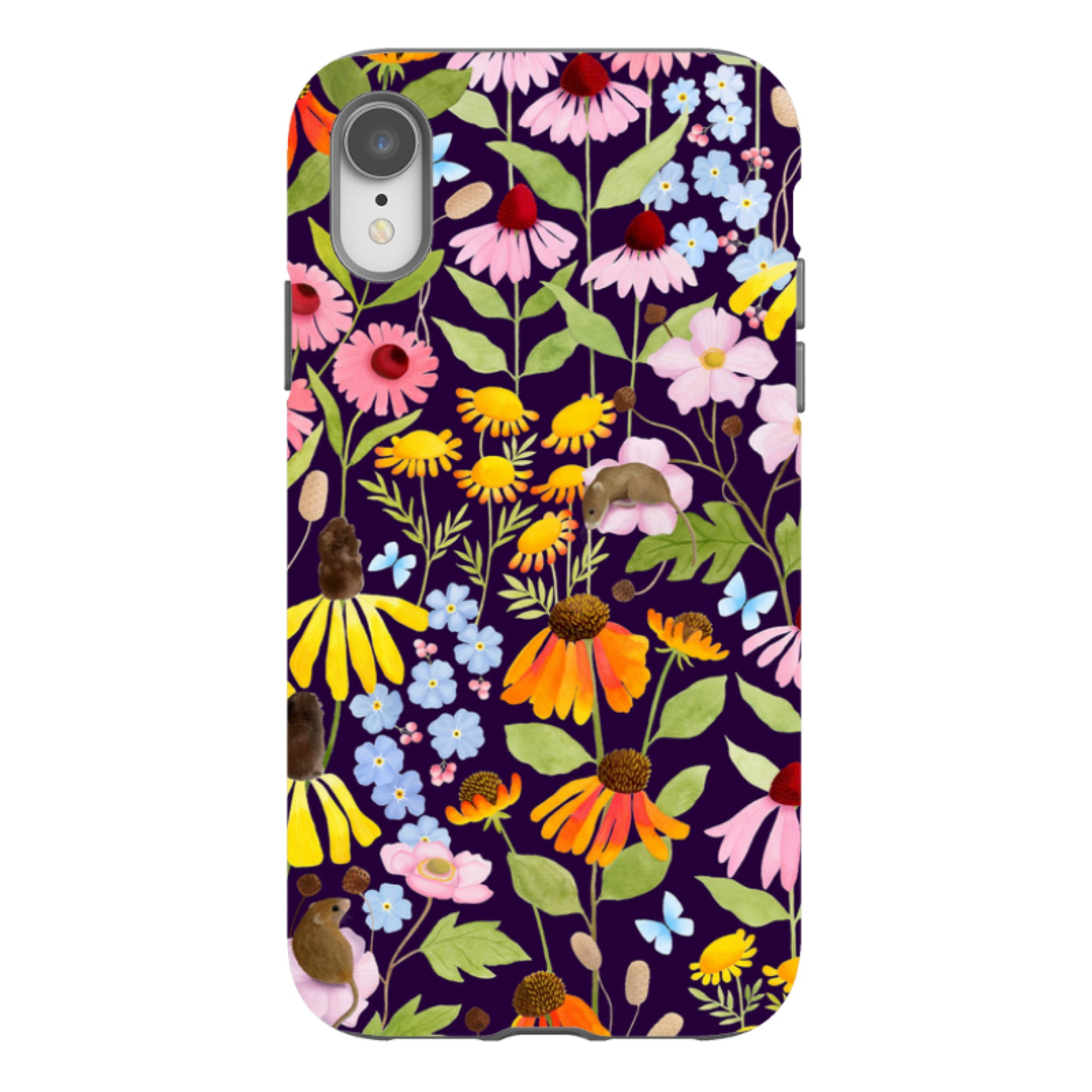 iPhone Tough Case - Mice And Wildflowers By Bex Parkin
