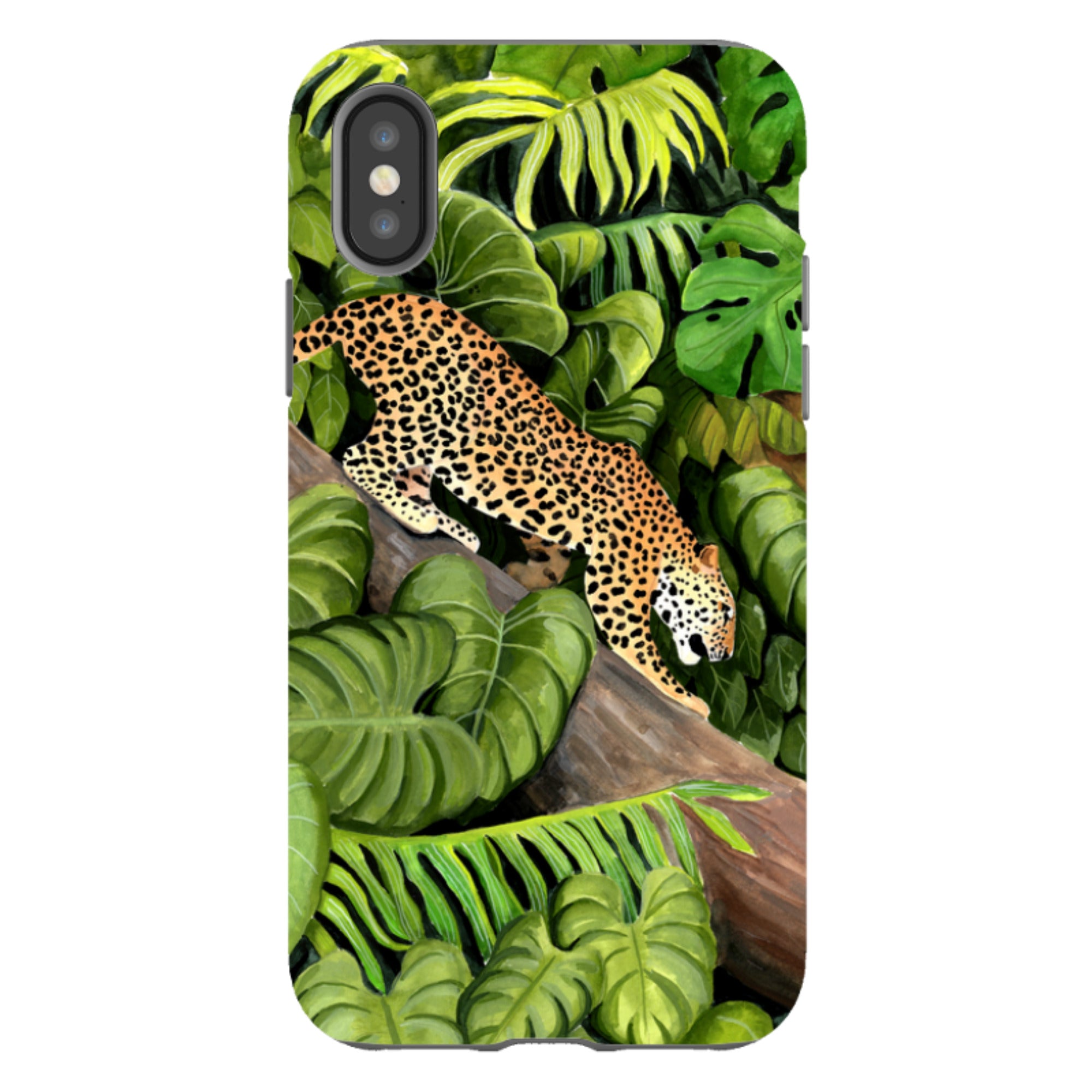iPhone Tough Case - Leopard Poised By Bex Parkin