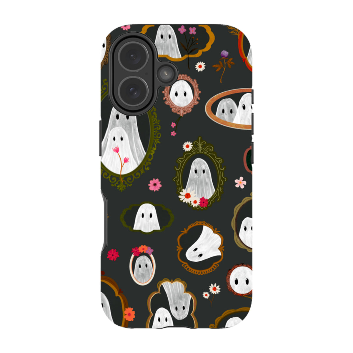 iPhone Tough Case - Framed Ghosts - Charcoal By Katherine Quinn
