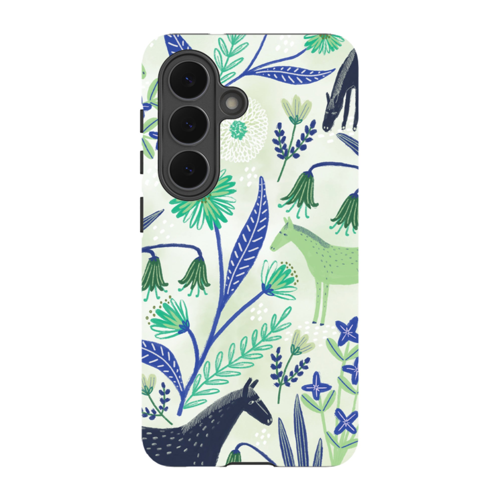Samsung Tough Case - Wild Ponies Green By Lee Foster Wilson