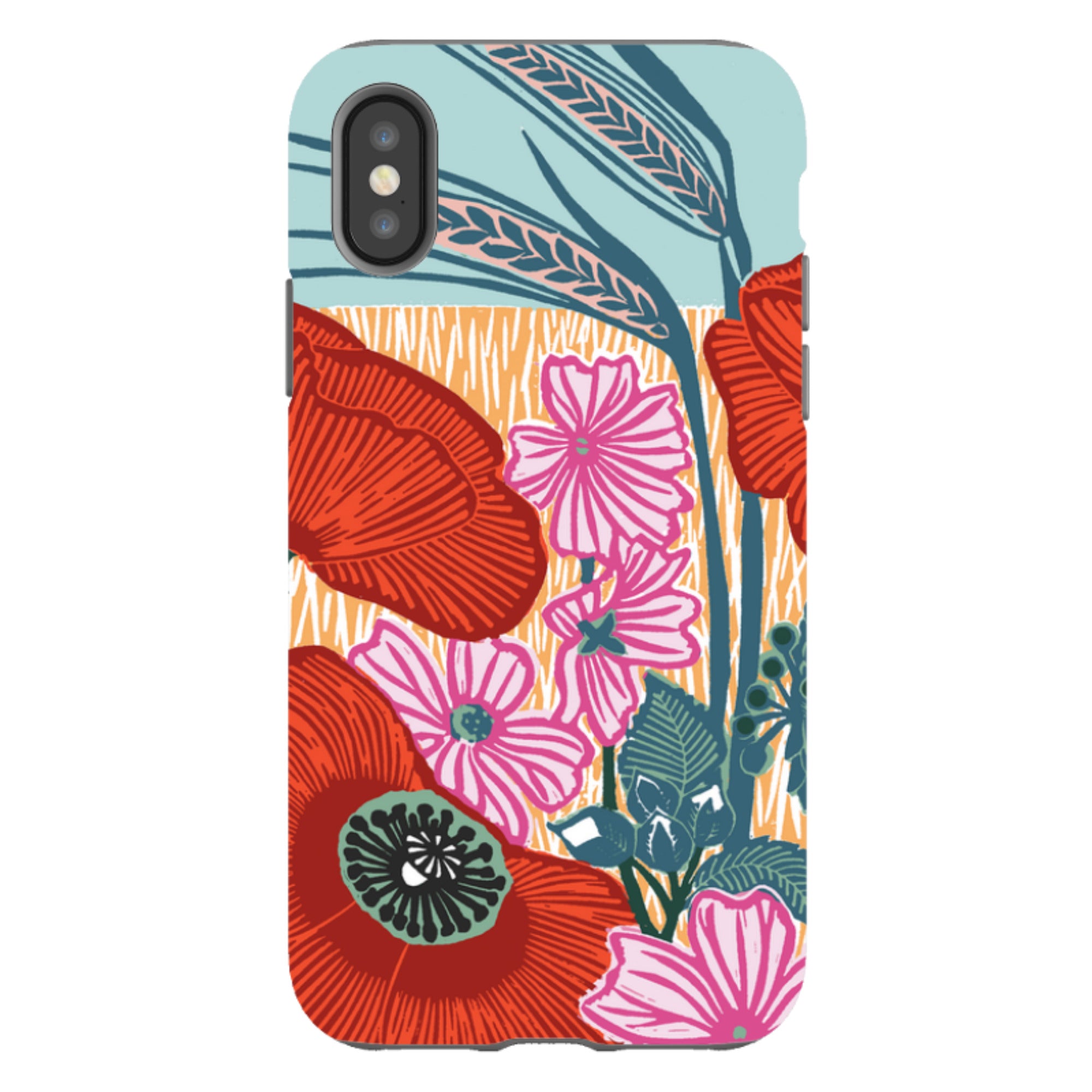 iPhone Tough Case - Wild Poppies By Kate Heiss