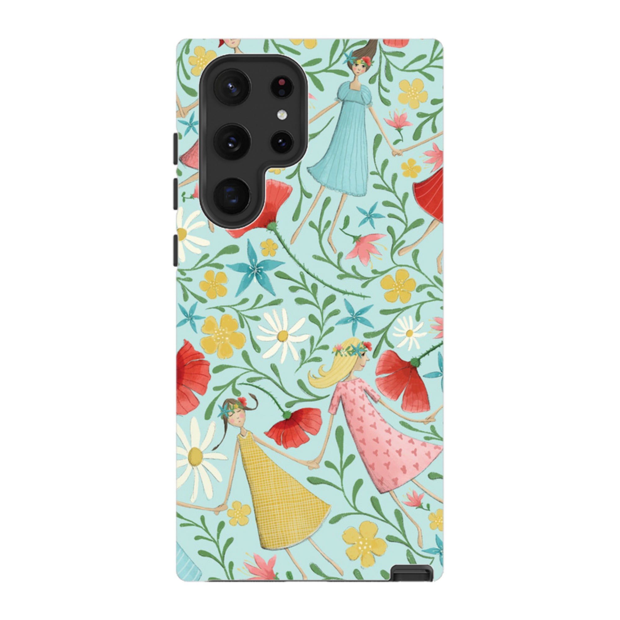 Samsung Tough Case - Midsummer Dance Blue By Maja Lindberg