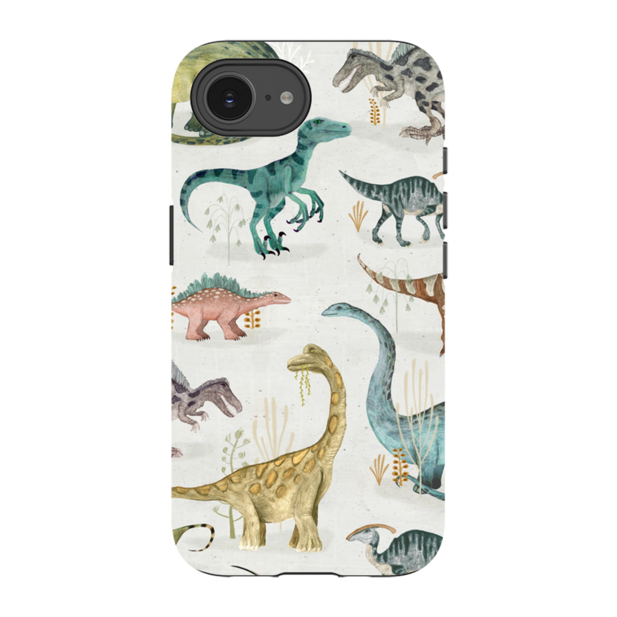 iPhone Tough Case - Dinosaur Pastel By Katherine Quinn