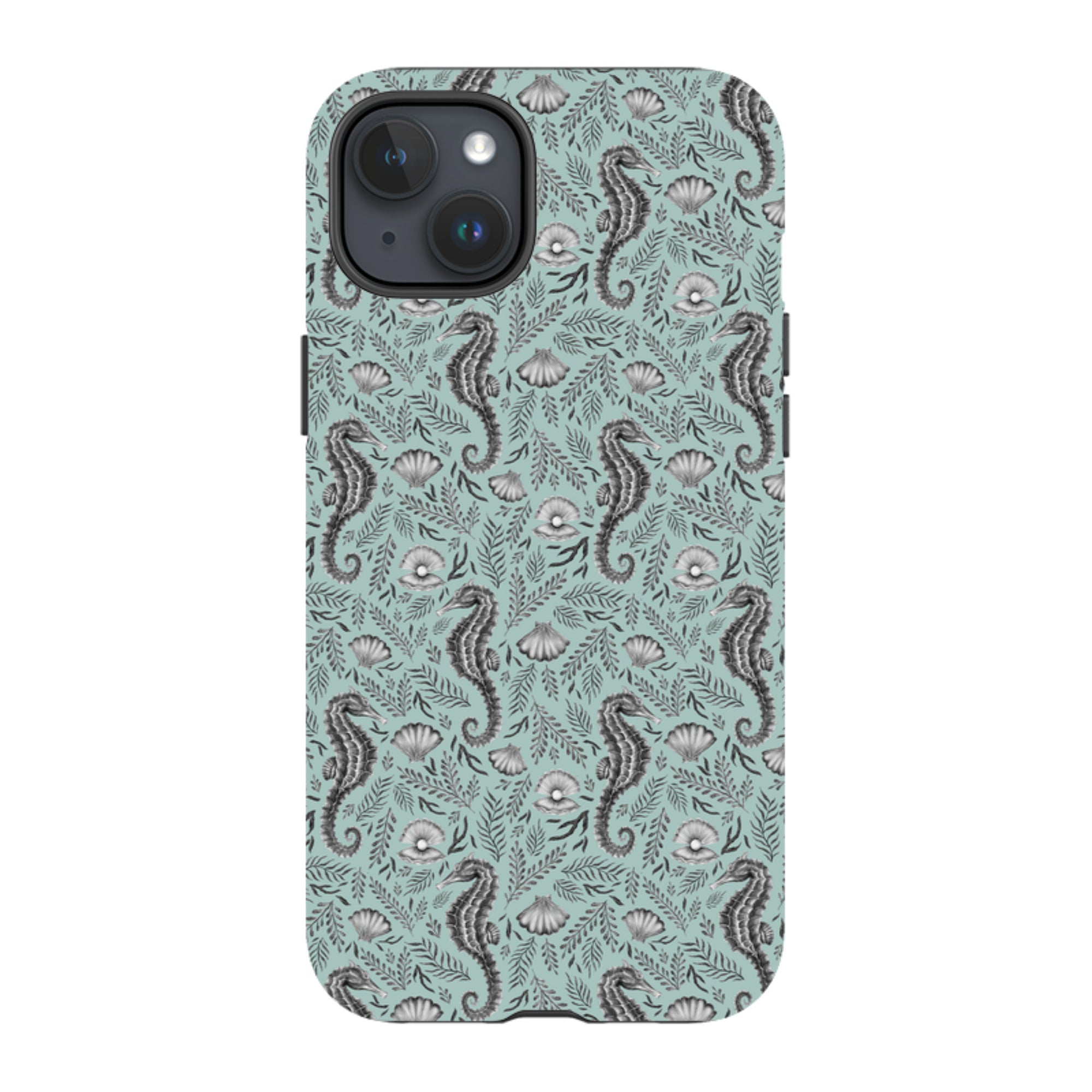 iPhone MagSafe Tough Case -  Seahorse Seafoam By Catherine Rowe