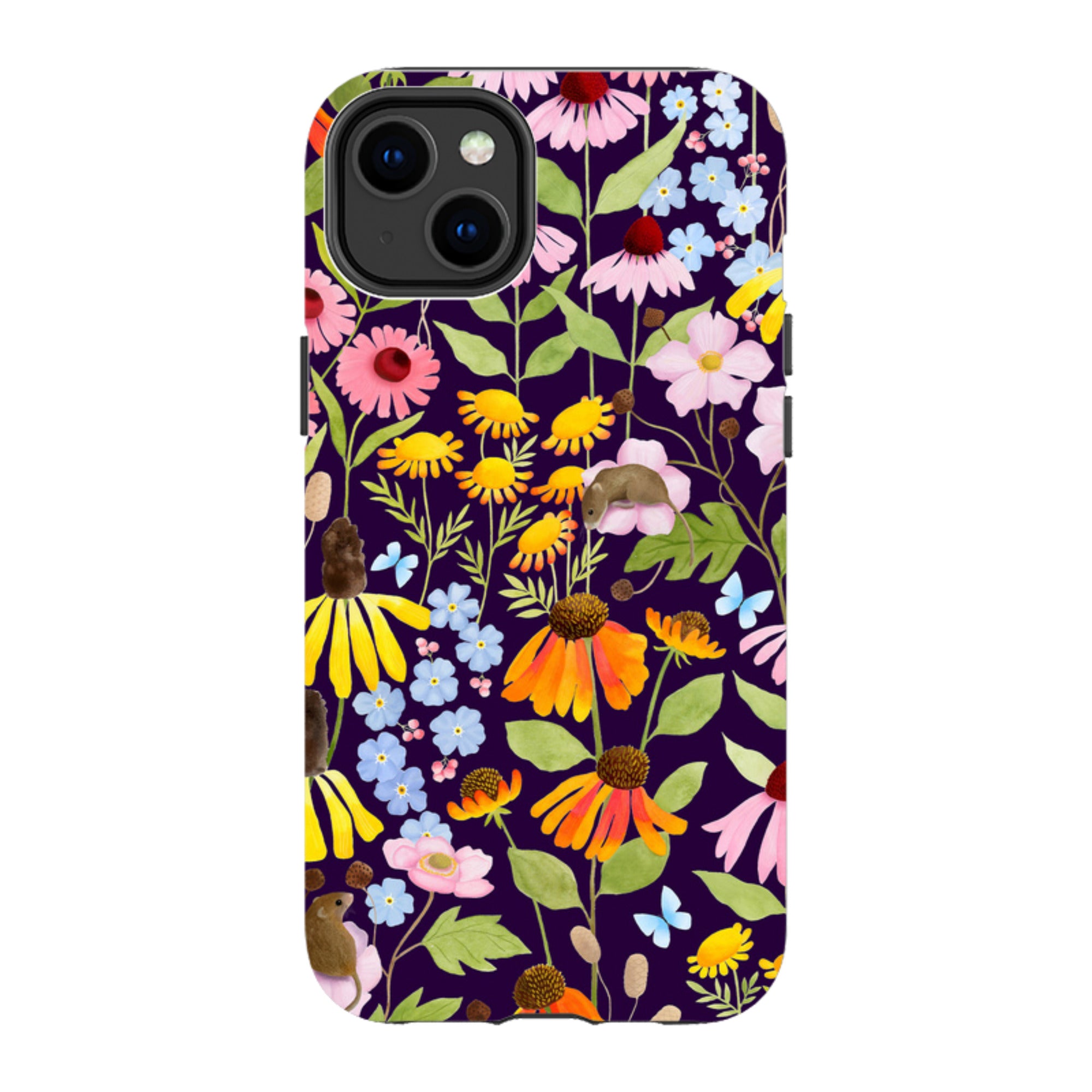 iPhone MagSafe Tough Case -  Mice and Wild Flowers By Bex Parkin