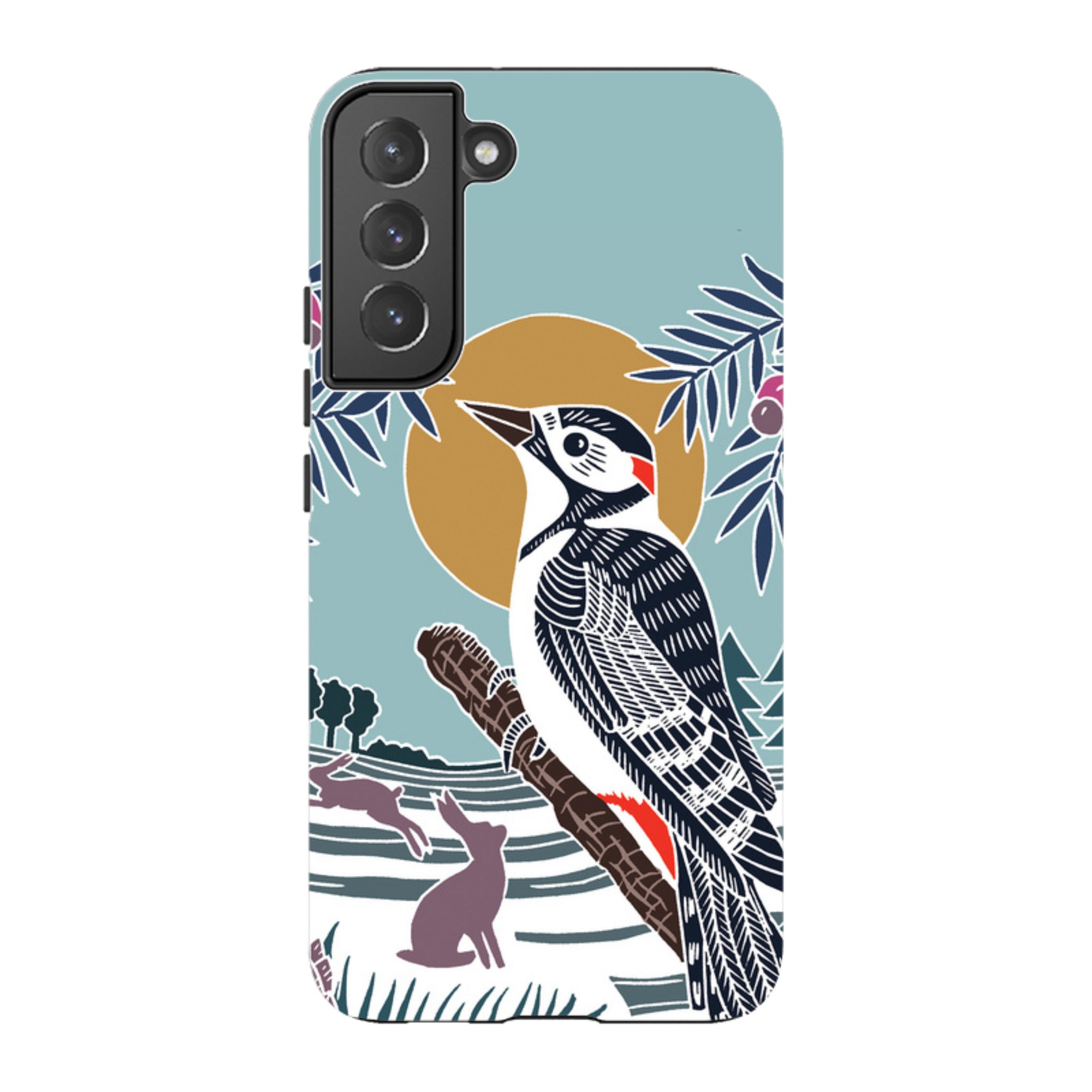 Samsung Tough Case - Woodpecker Brown By Kate Heiss