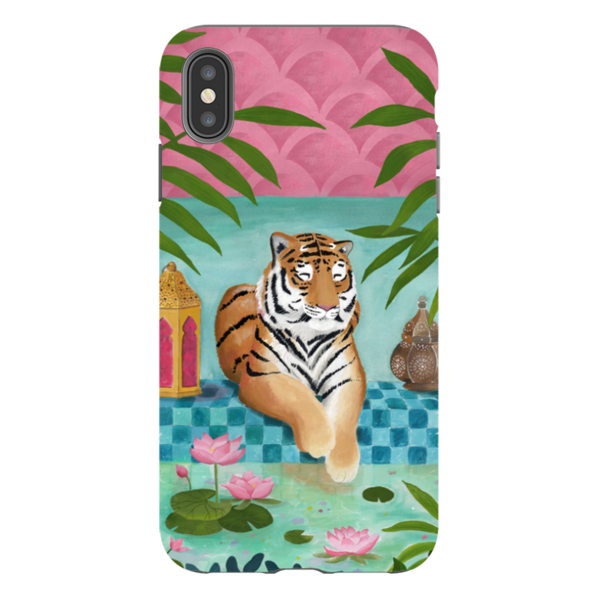 iPhone Tough Case - Lotus Tiger By Bex Parkin