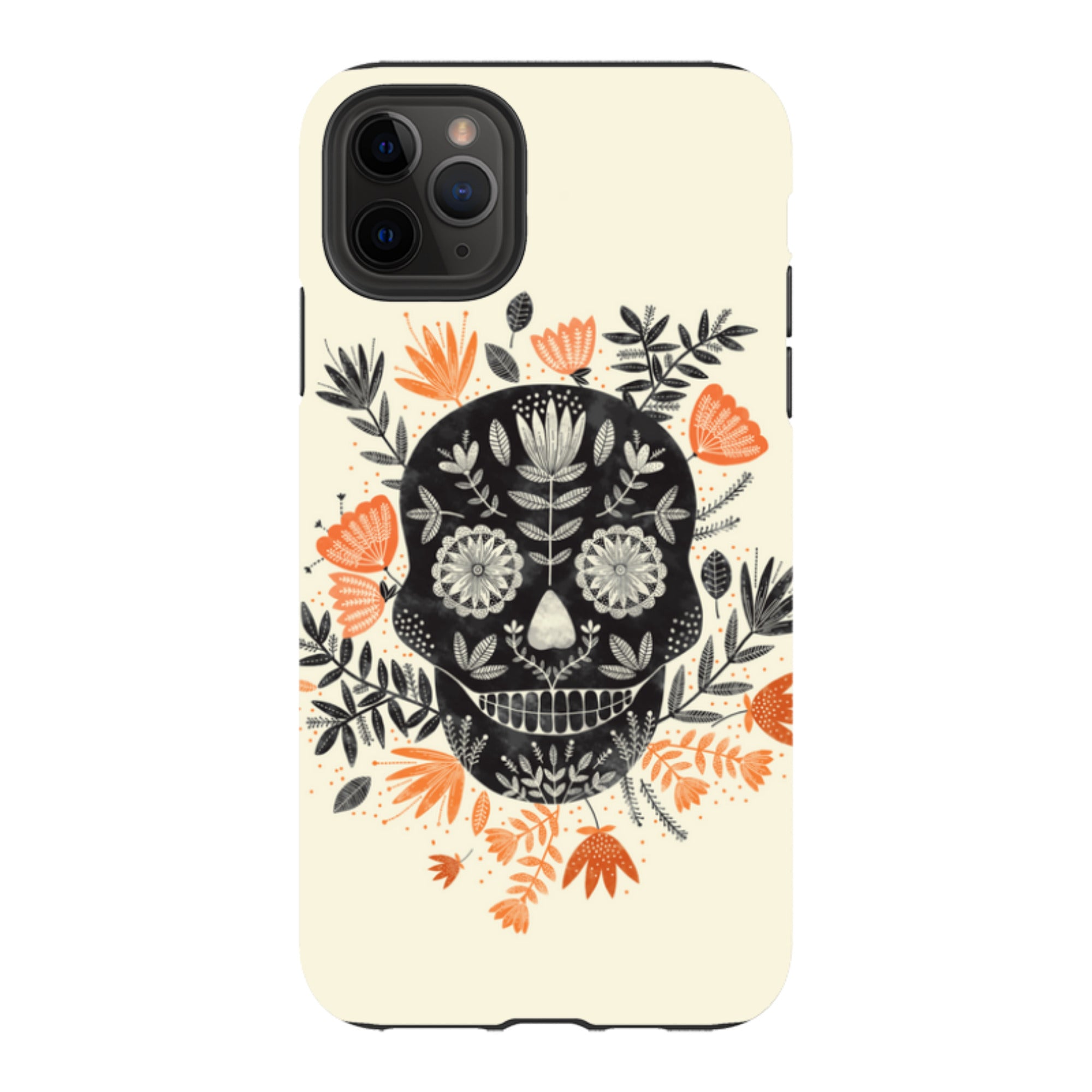 iPhone Tough Case - Sugar Skull Cream By Jade Mosinski