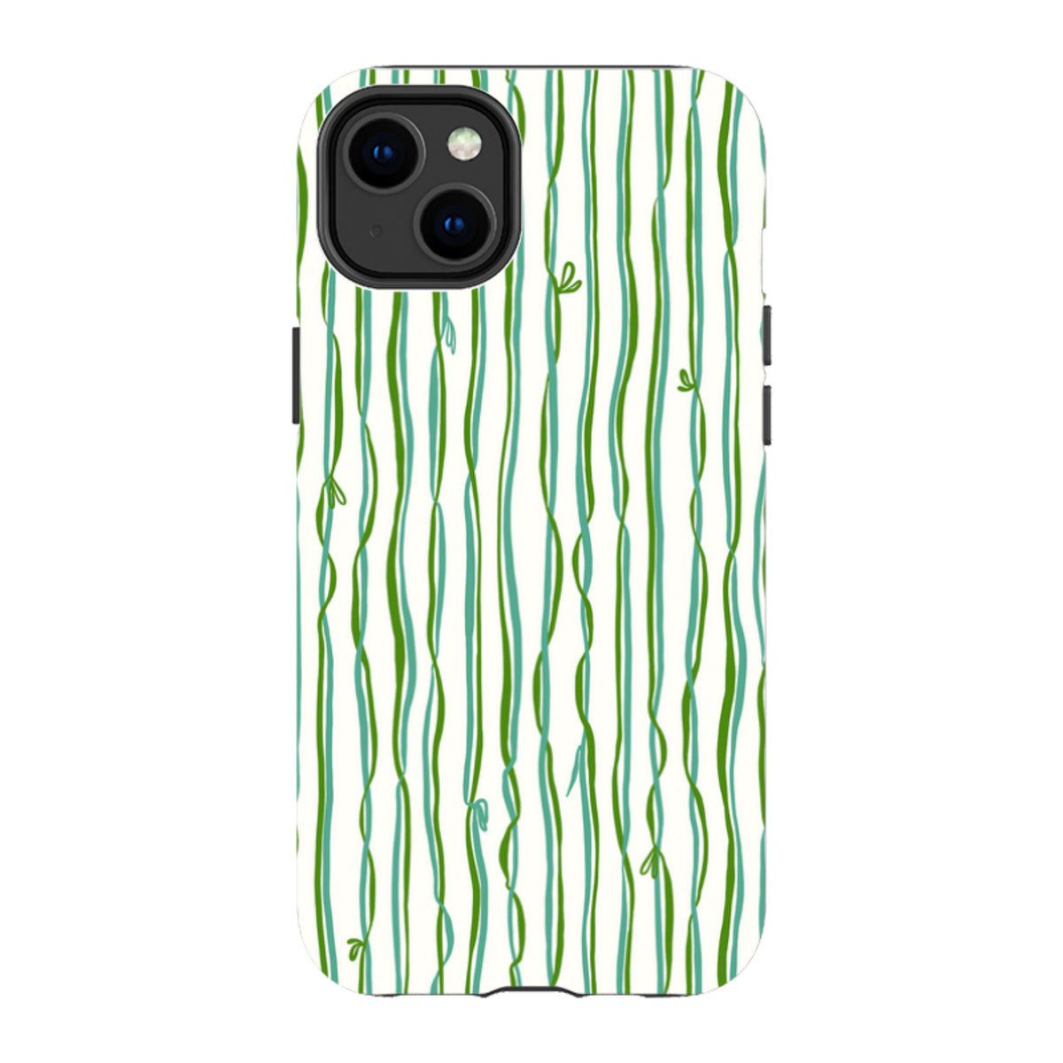 iPhone Tough Case - Ribbons blue and green By Katherine Quinn