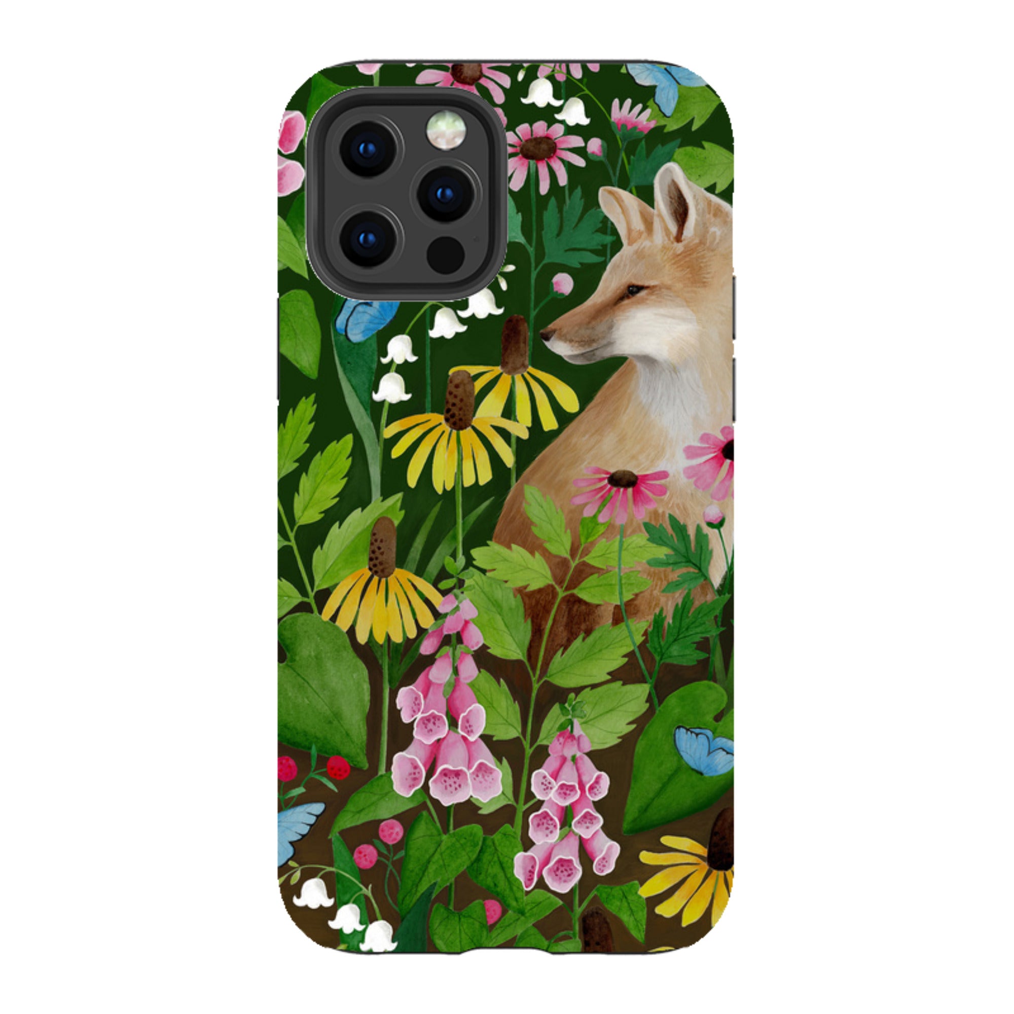 iPhone Tough Case - Fox And Foxgloves By Bex Parkin