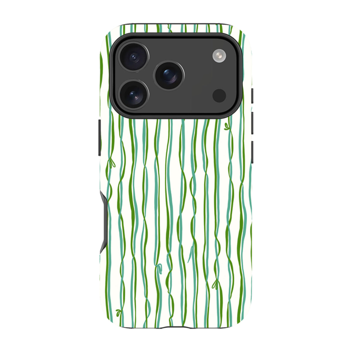 iPhone Tough Case - Ribbons blue and green By Katherine Quinn