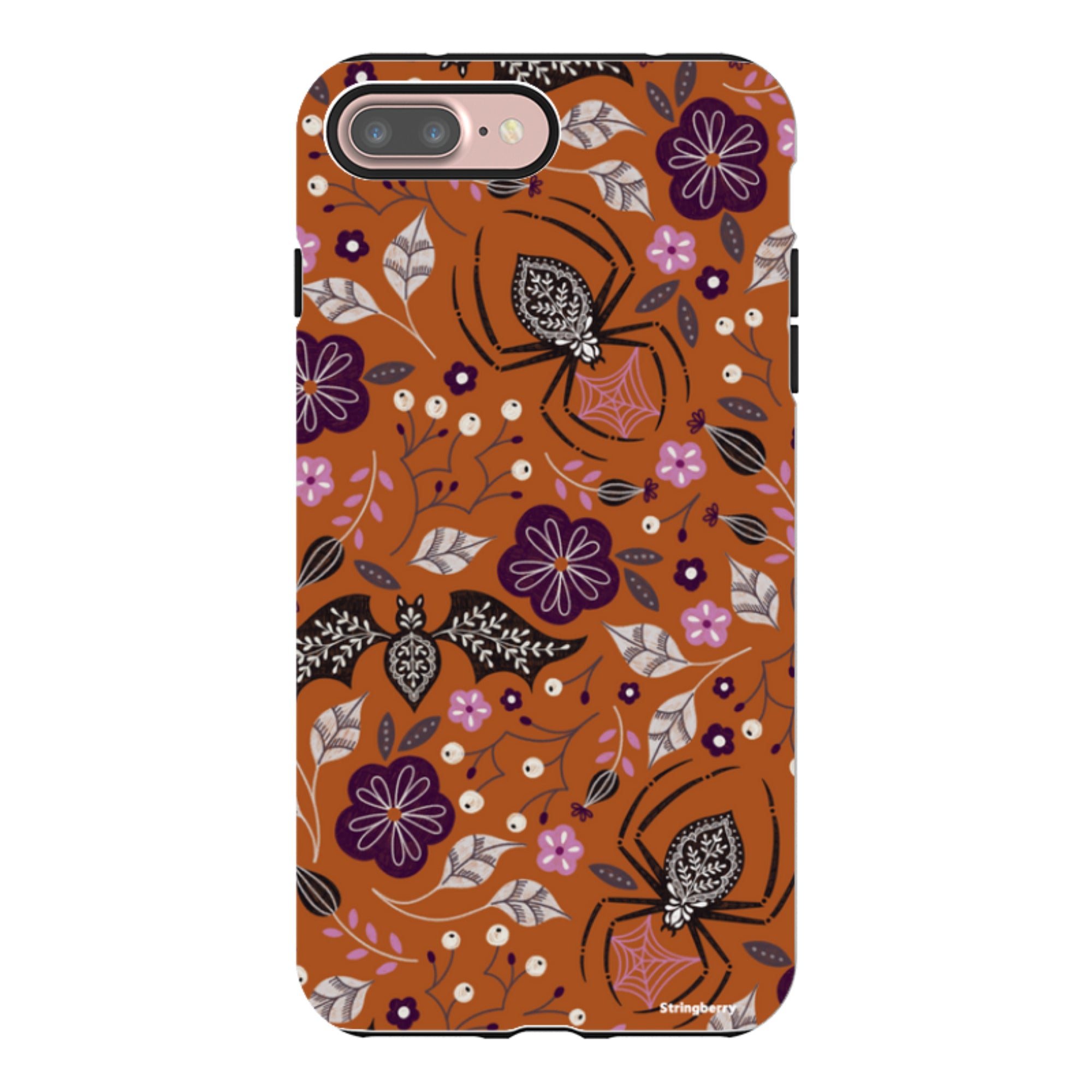 iPhone Tough Case - SpiderBat Orange By Jenny Zemanek