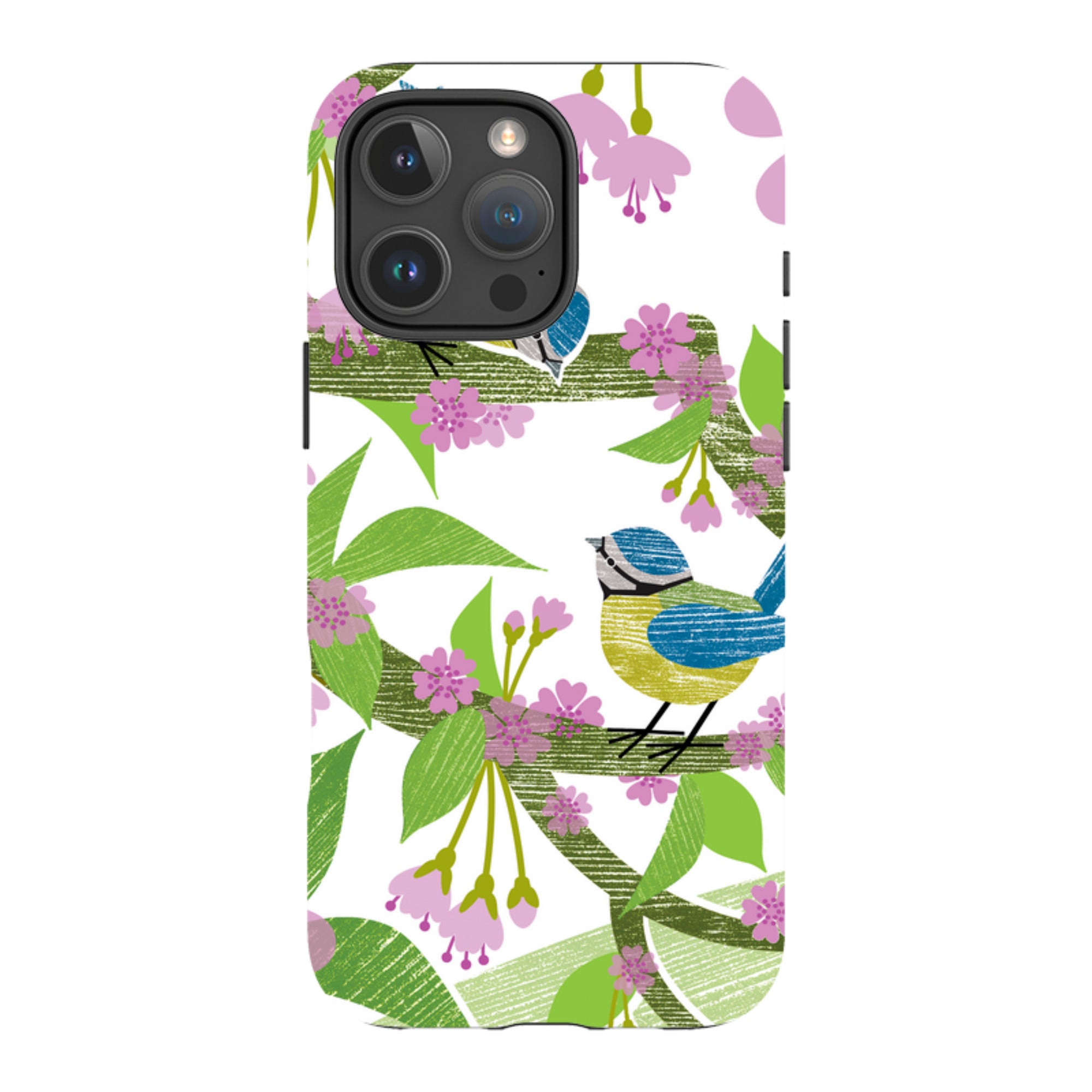 iPhone MagSafe Tough Case - Blue Tits and Blossom By Liane Payne