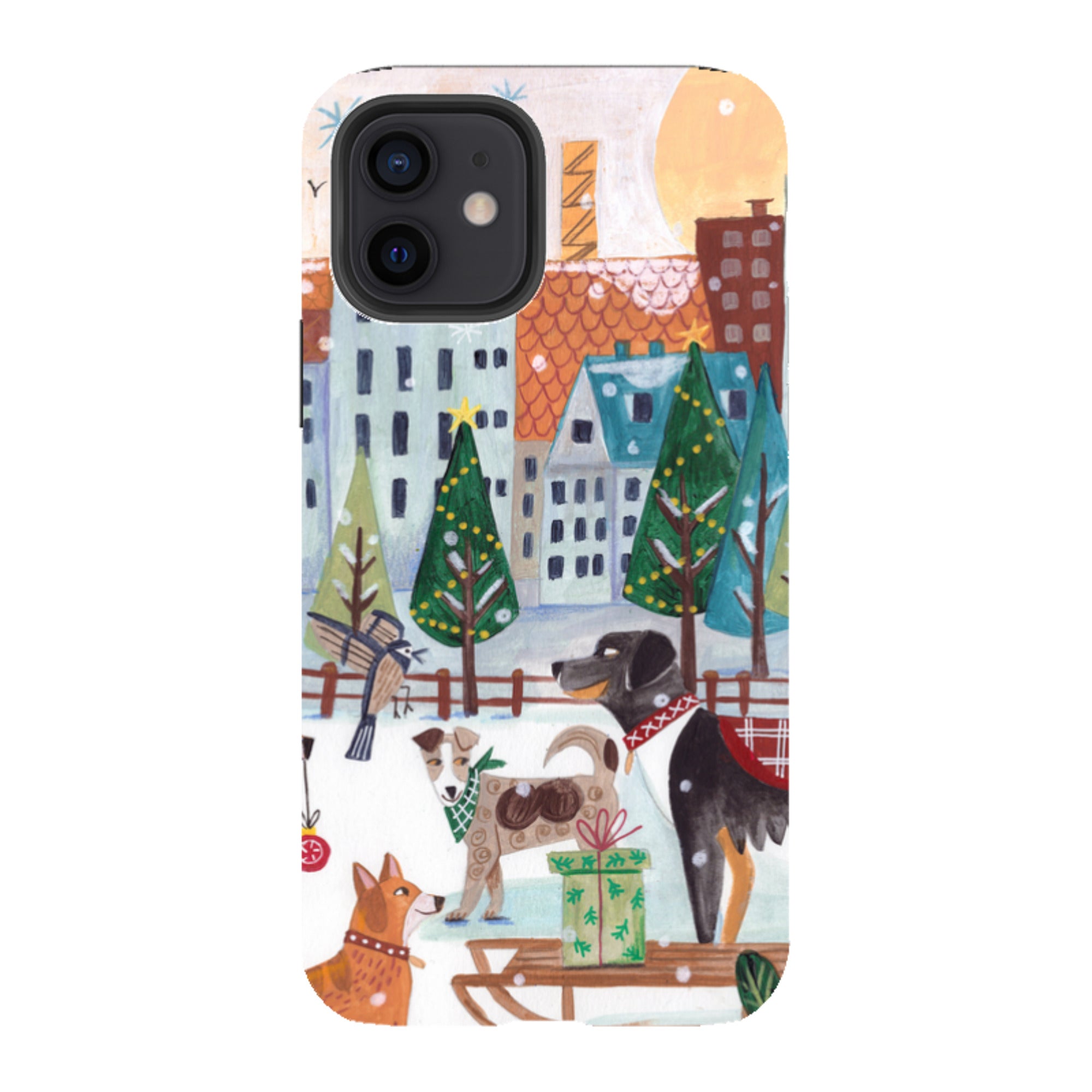 iPhone Tough Case - Christmas Dogs By Caroline Bonne Muller