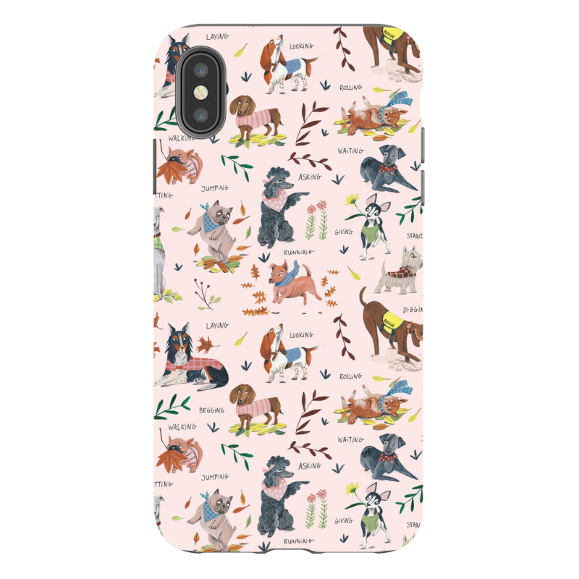 iPhone Tough Case - Dog Pattern By Caroline Bonne Muller