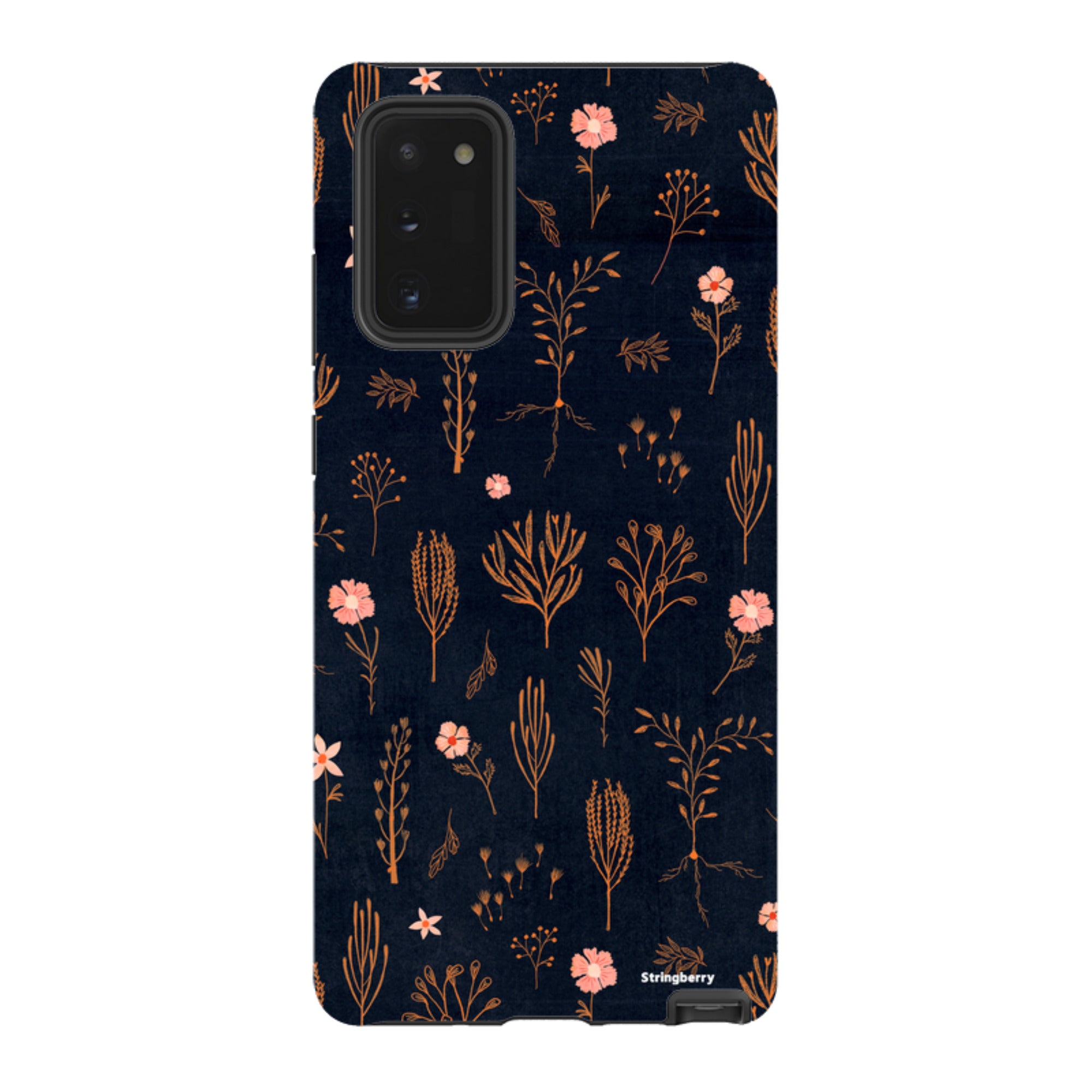 Samsung Tough Case - Floral Light Orange And Pink By Katherine Quinn