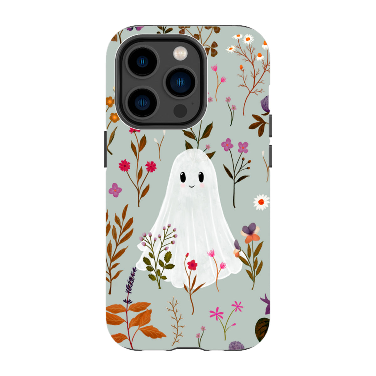 iPhone Tough Case - Ghost in the Garden - Dusty Gourd Multi By Katherine Quinn