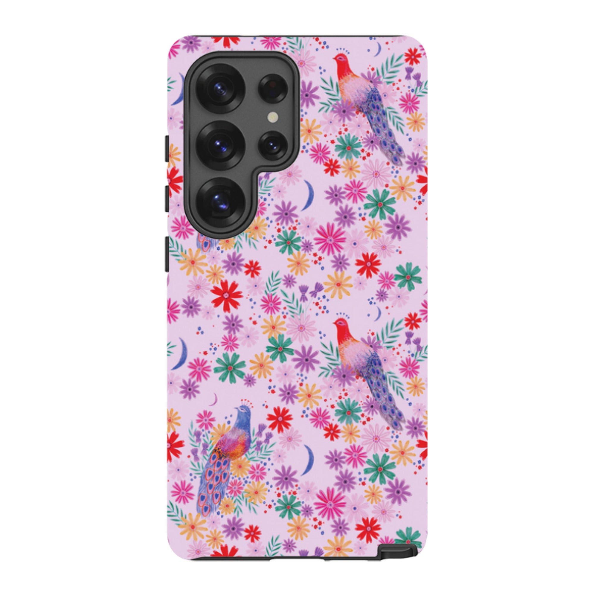 Samsung Tough Case - Peacock Pattern Lilac By Lee Foster Wilson