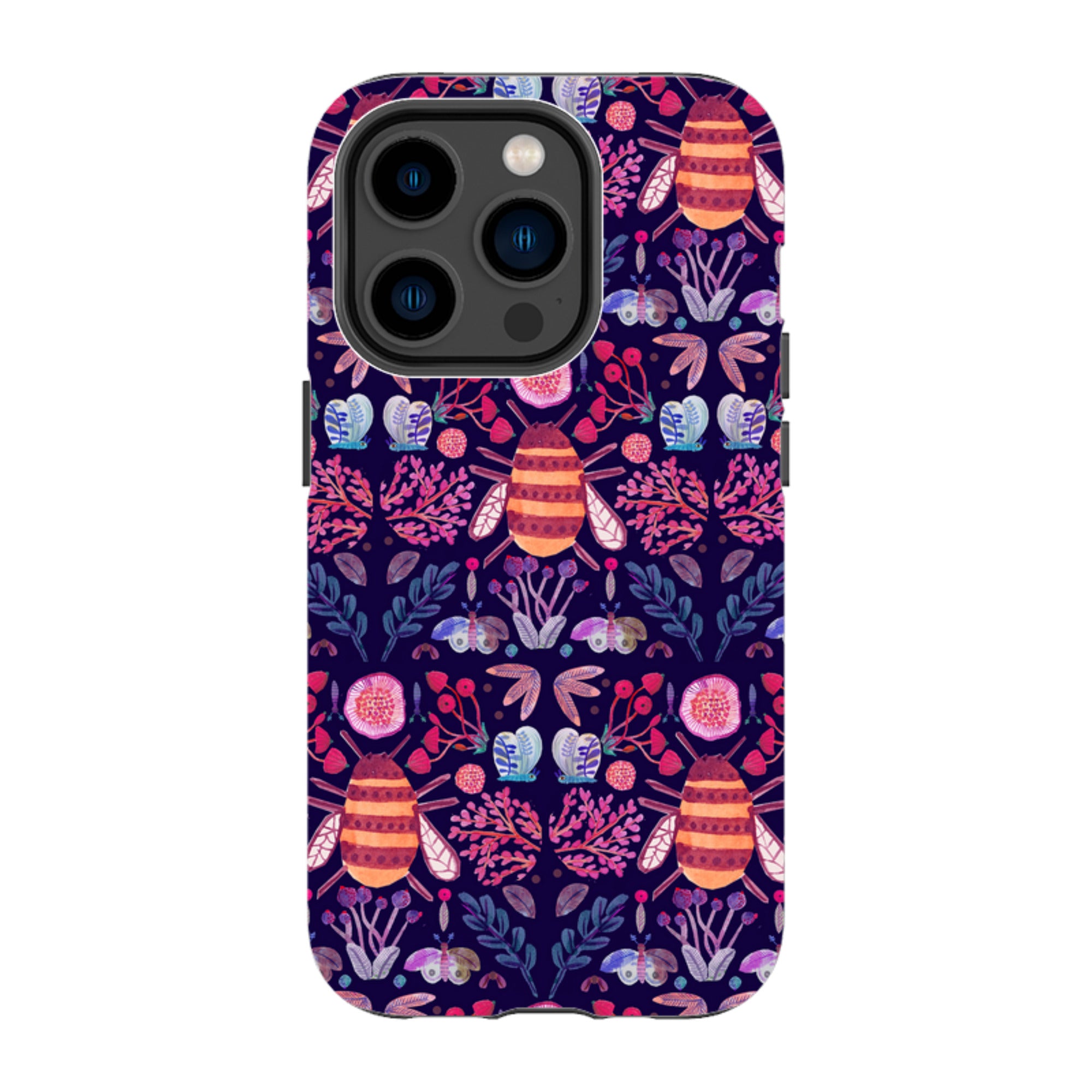 iPhone Tough Case - Botanics and Insects By Gabriela Larios