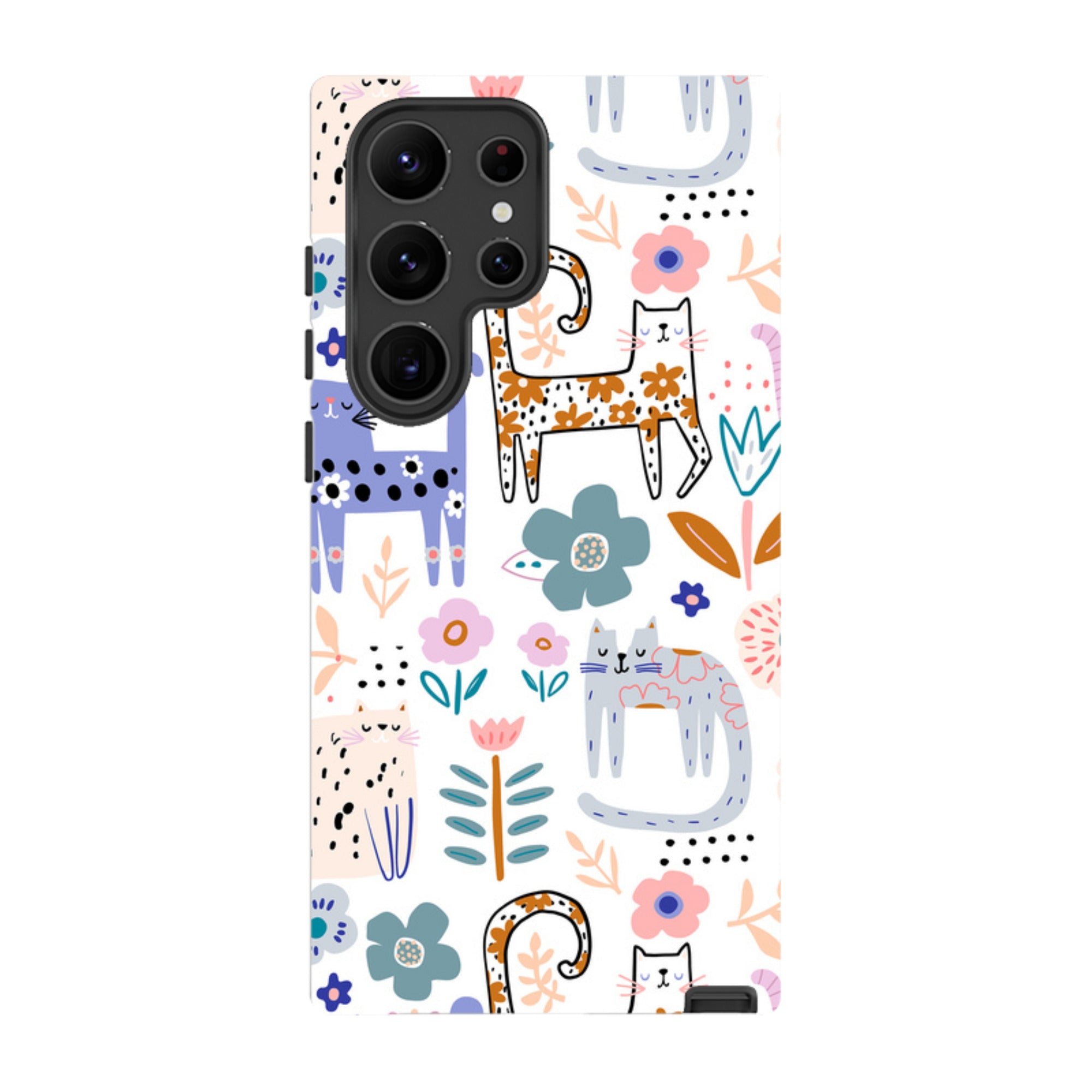 Samsung Tough Case - Floral Cats