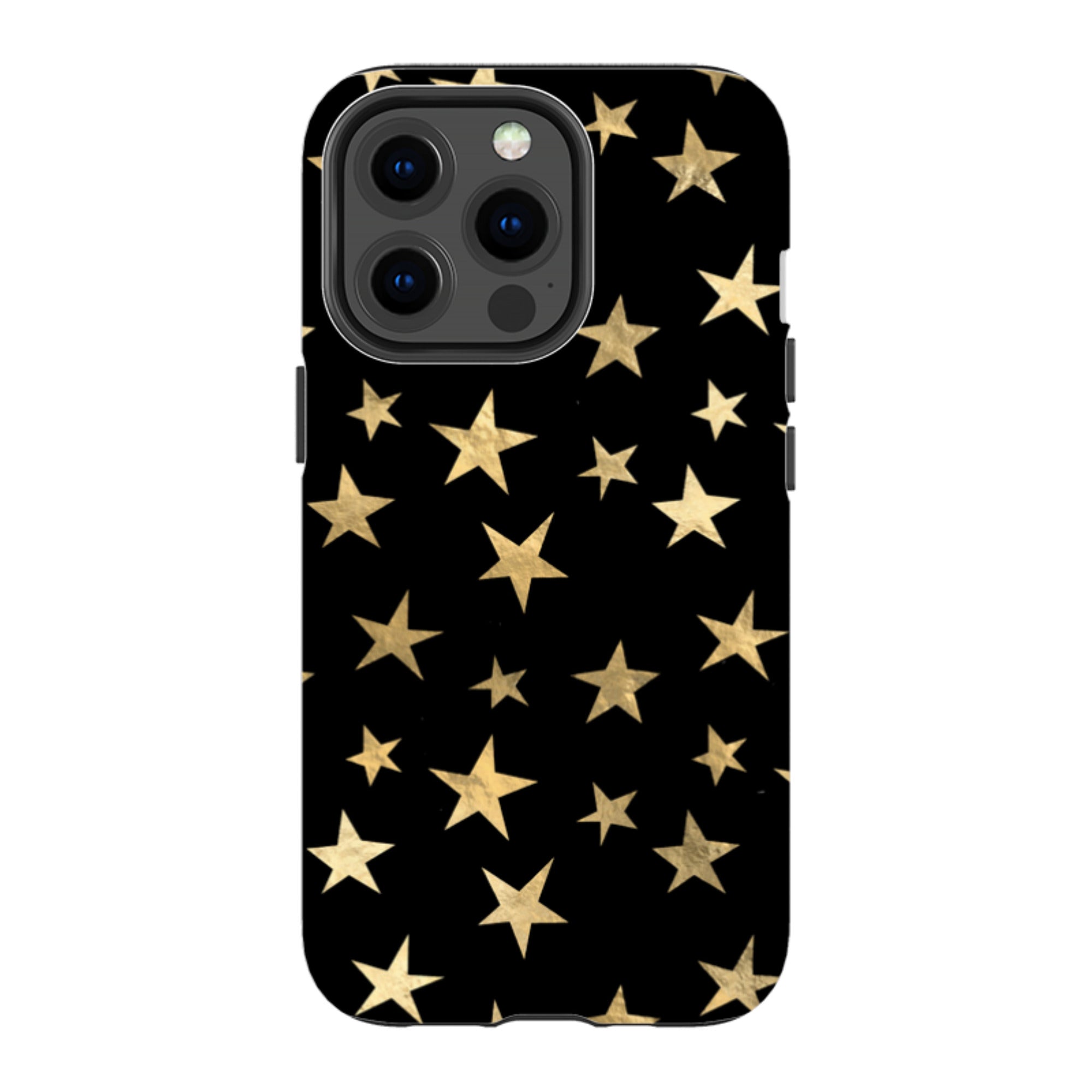 iPhone Tough Case - Black and Gold Stars