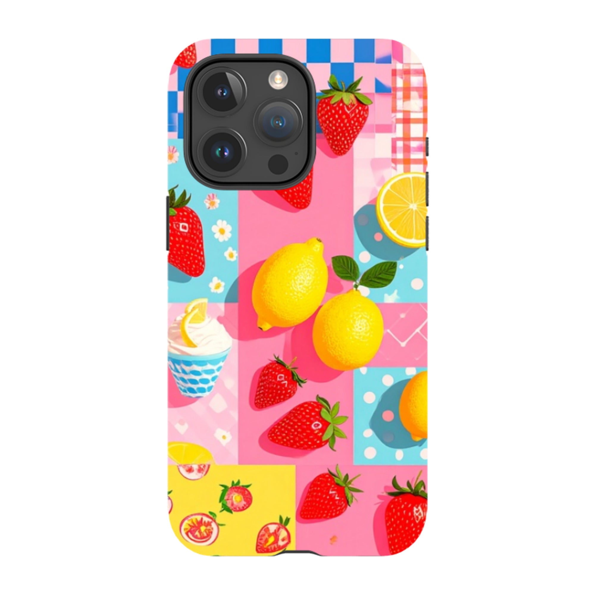 iPhone Tough Case - Lemon Strawberry Ice Cream