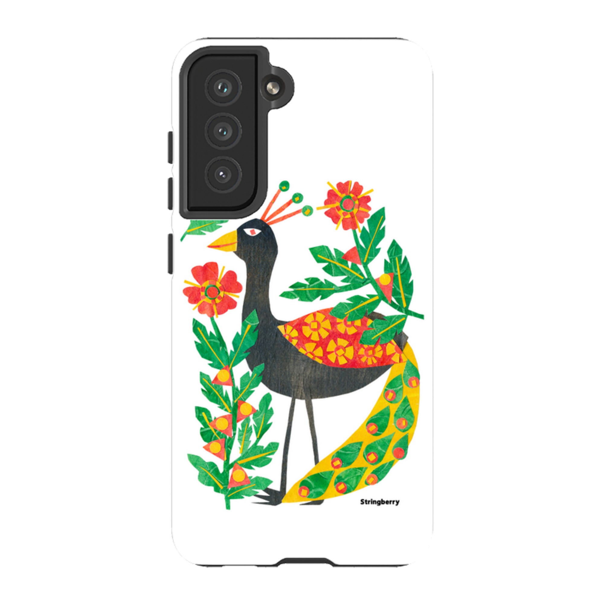 Samsung Tough Case - Folk Floral Peahen By Tracey English