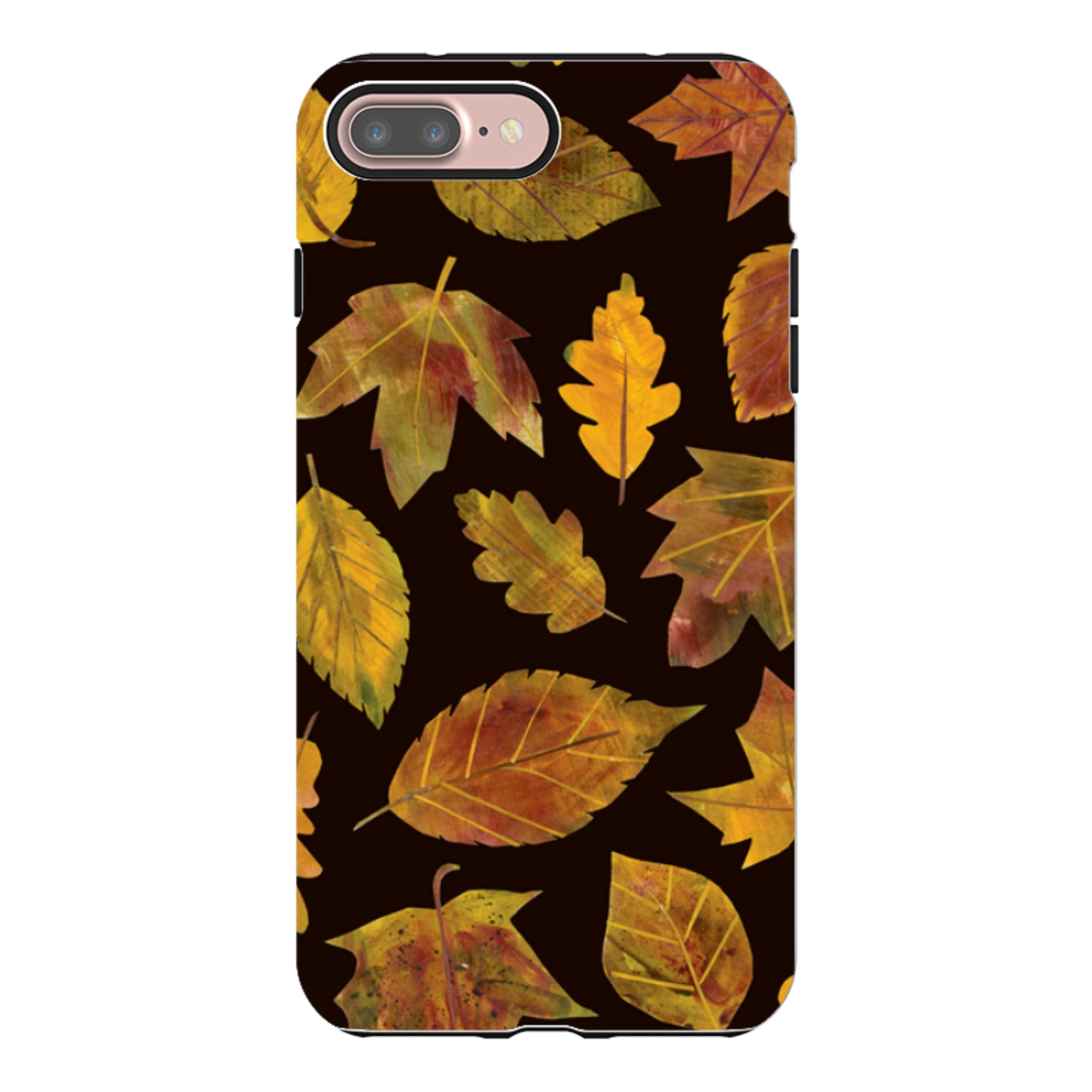 iPhone Tough Case - Autumn Textured Leaves By Tracey English