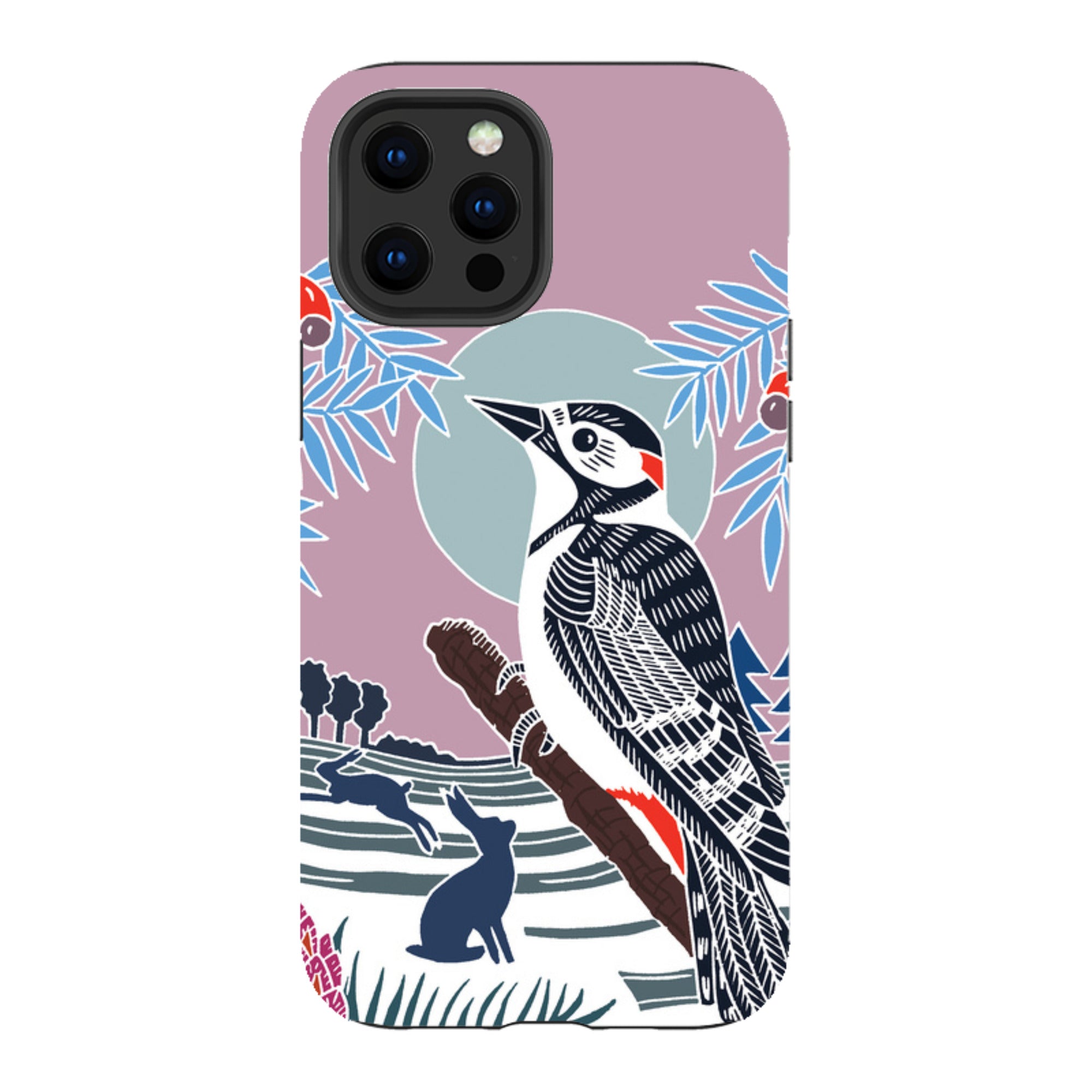 iPhone Tough Case - Woodpecker Pale By Kate Heiss