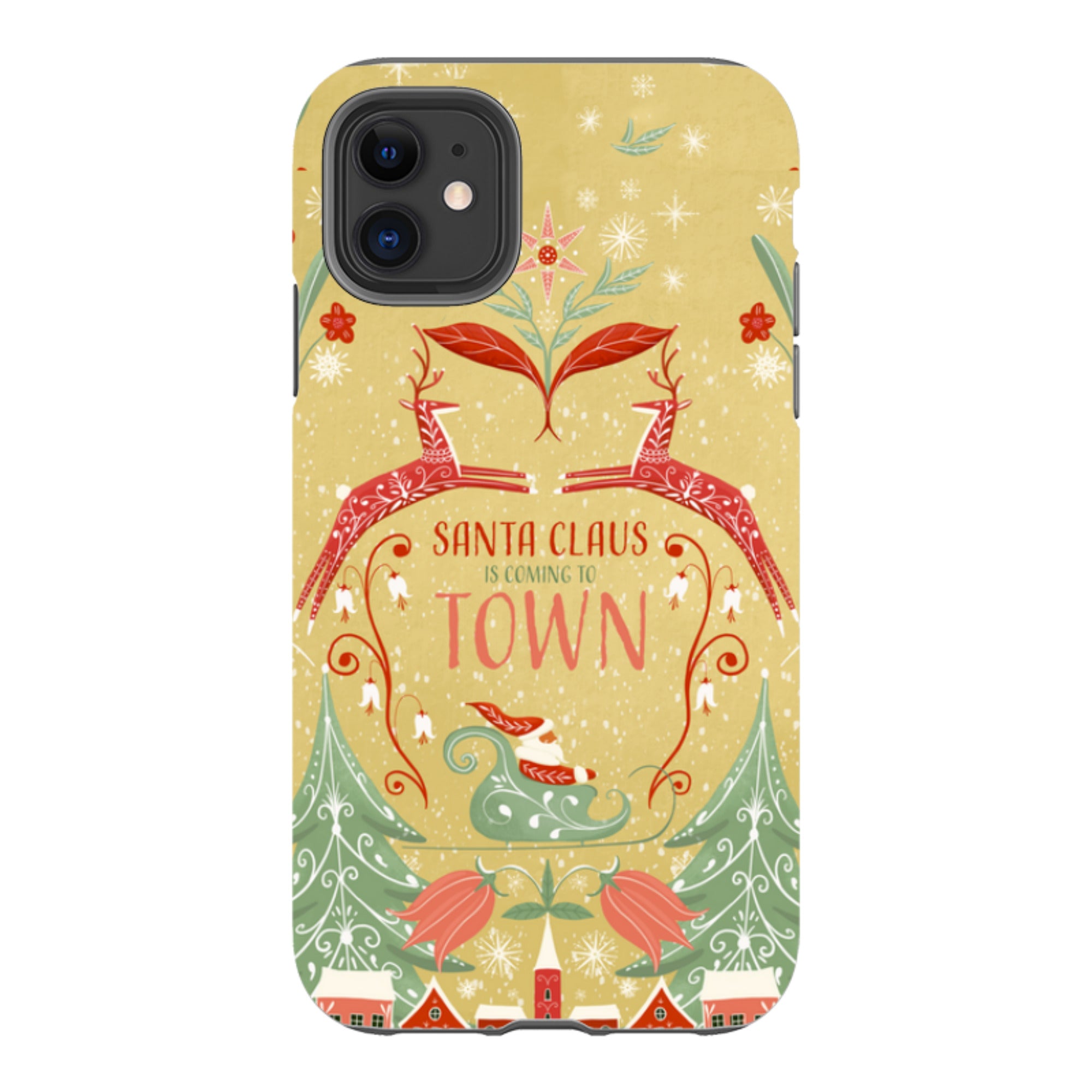 iPhone Tough Case - Santa Claus Is Coming To Town By Maja Lindberg