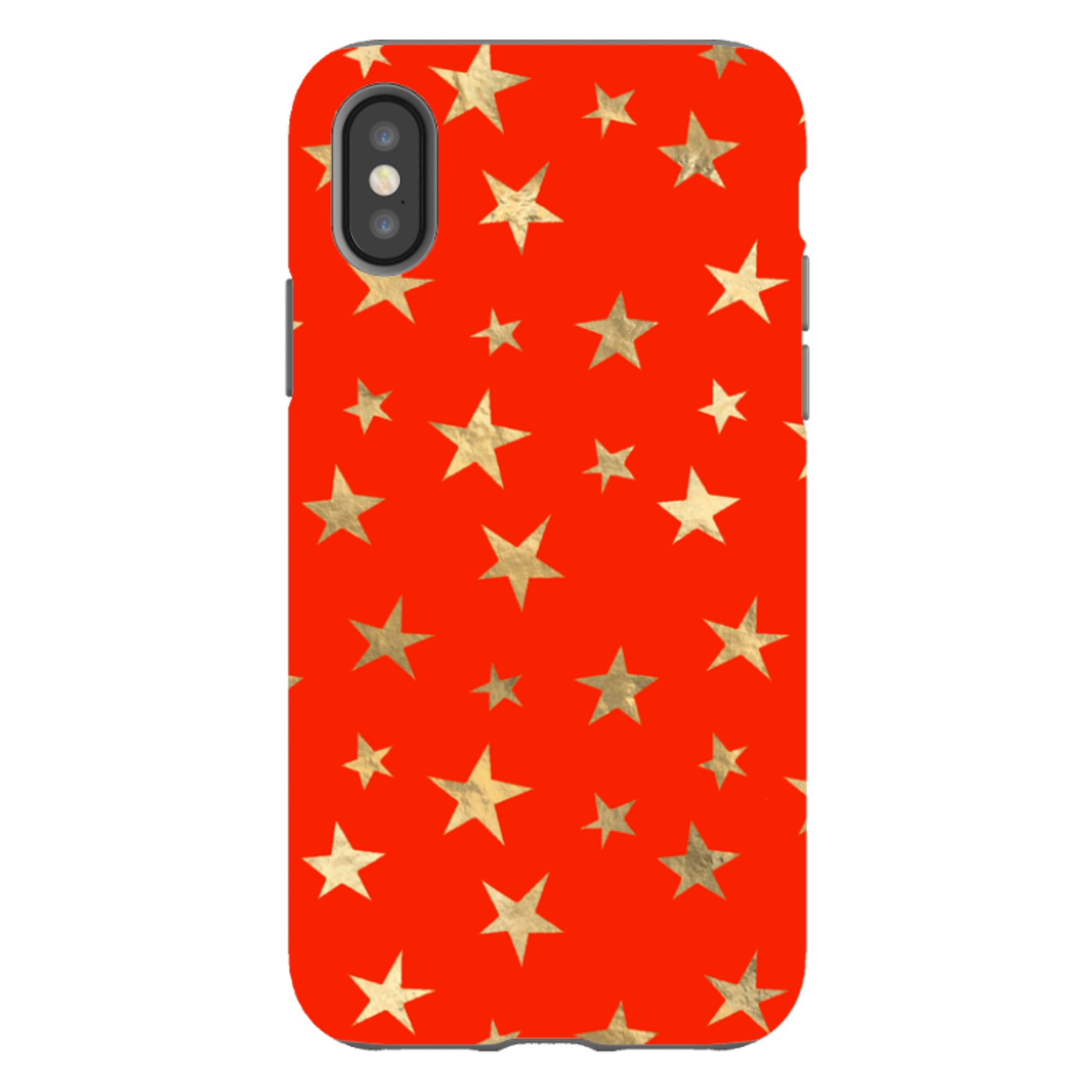 iPhone Tough Case - Red and Gold Stars