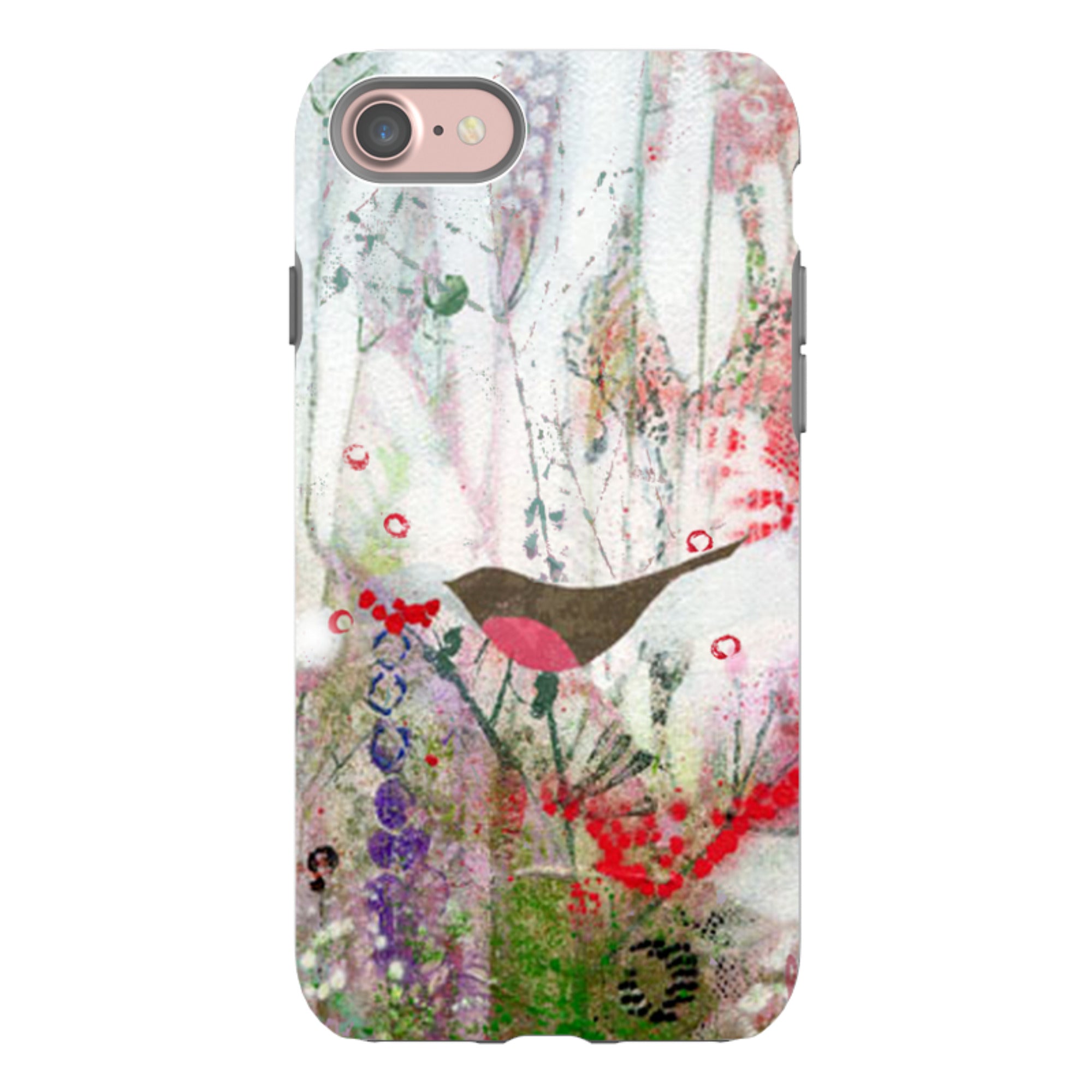 iPhone Tough Case - Robin And Berries By Tiffany Lynch
