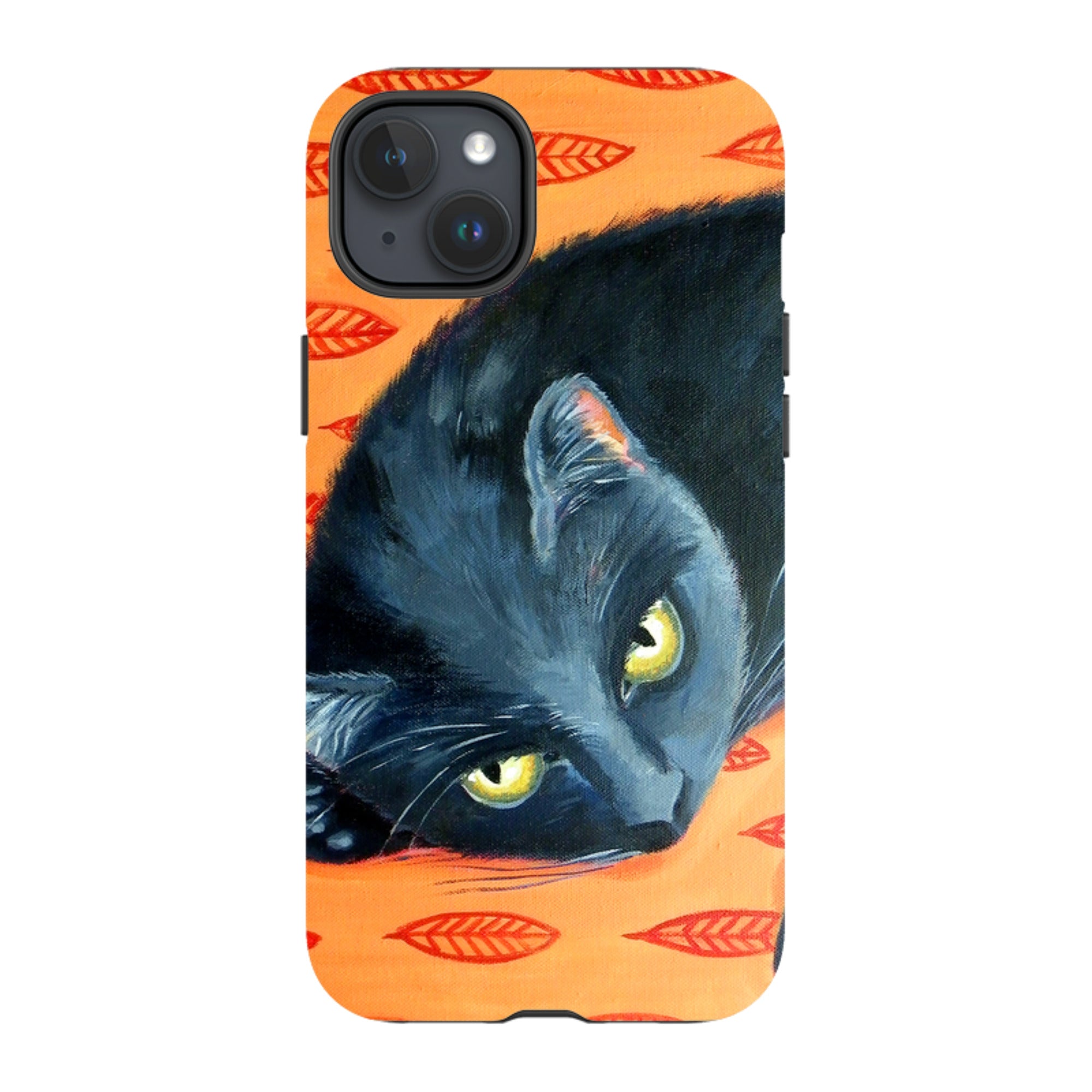 iPhone Tough Case - Black Cat By Mary Stubberfield