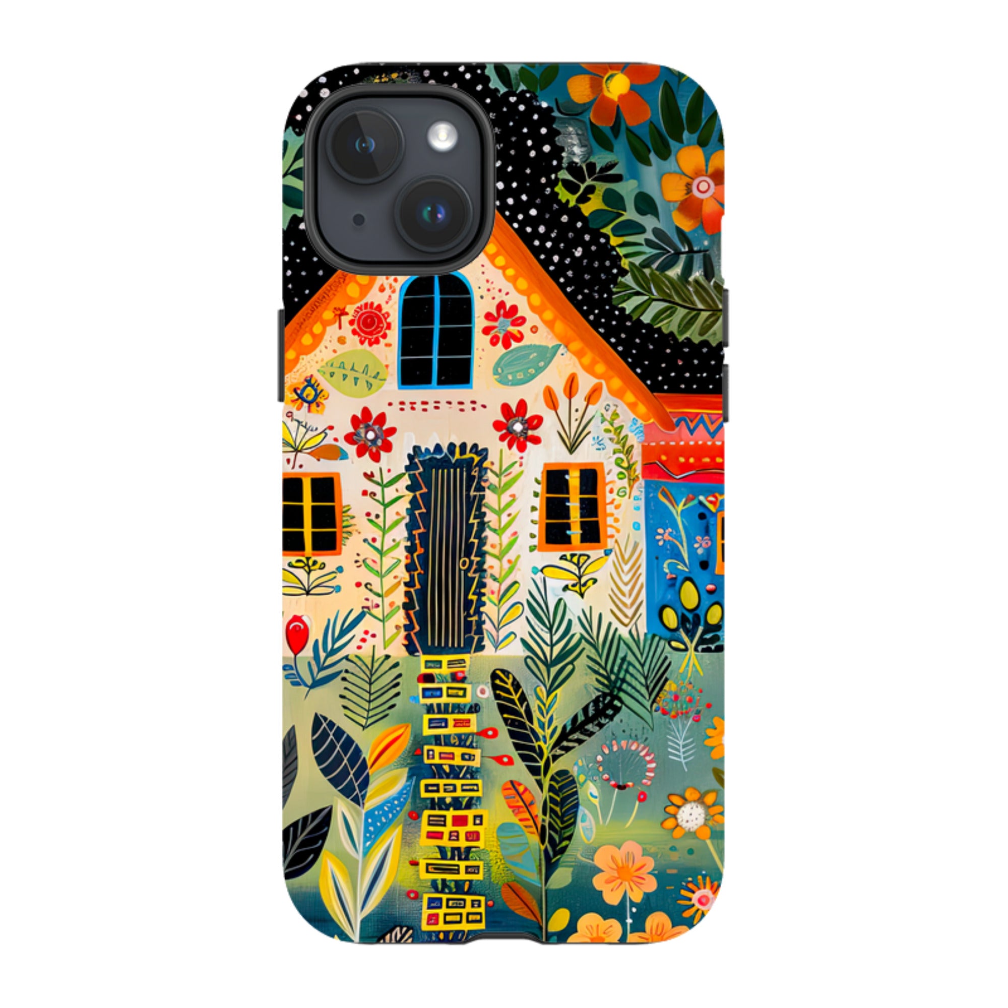 iPhone Case - Folk Art House II