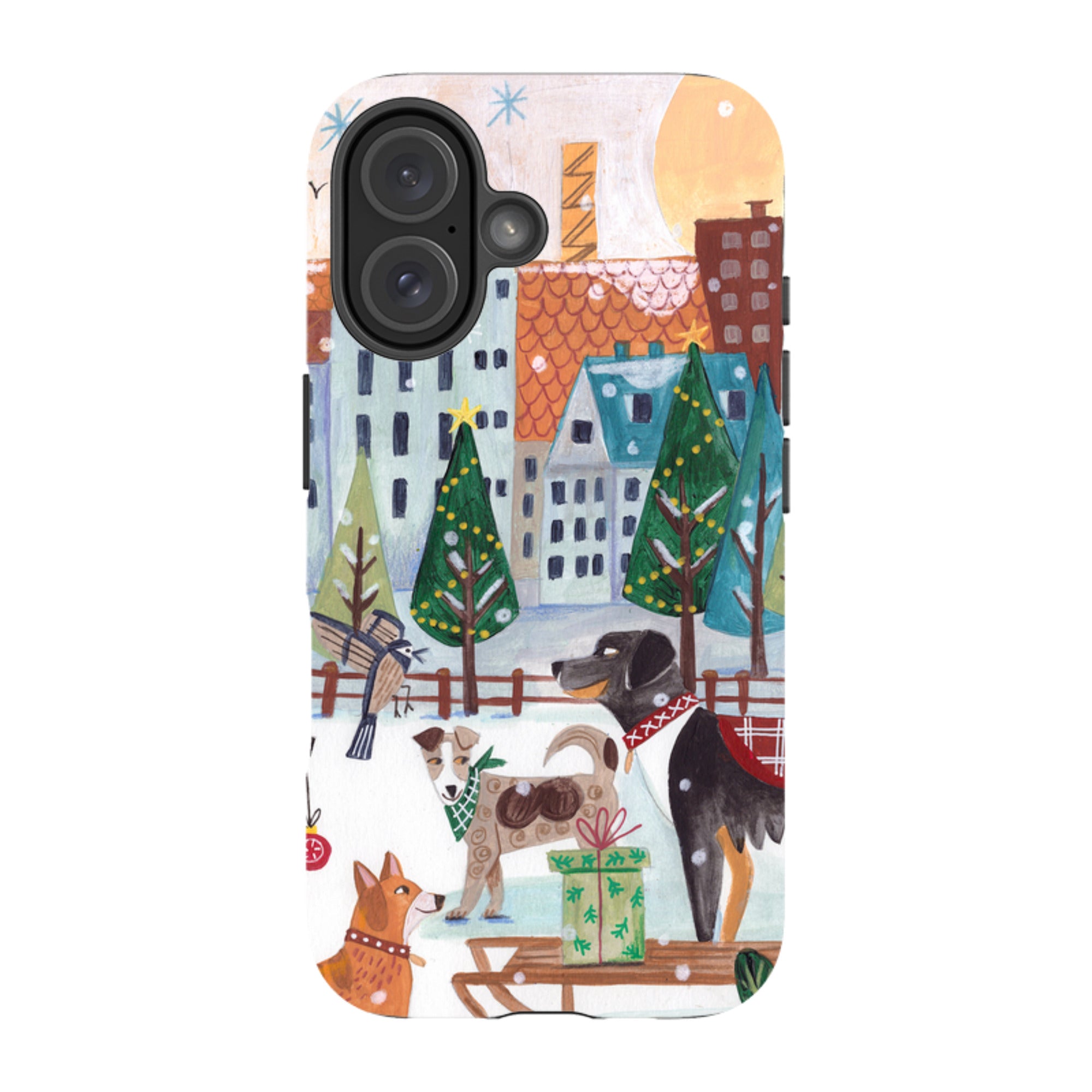 iPhone Tough Case - Christmas Dogs By Caroline Bonne Muller