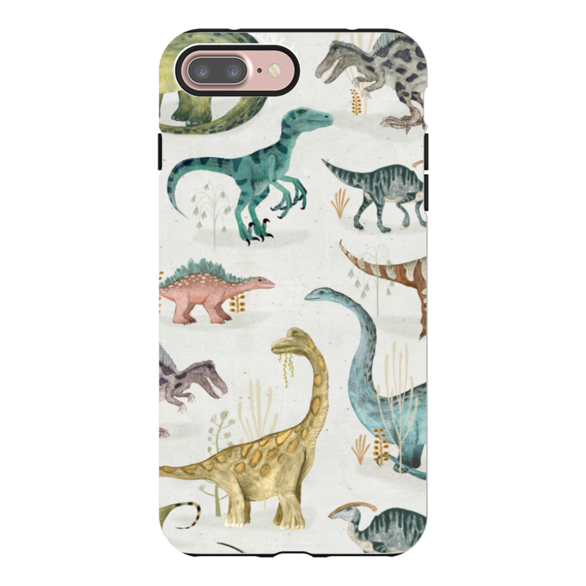 iPhone Tough Case - Dinosaur Pastel By Katherine Quinn