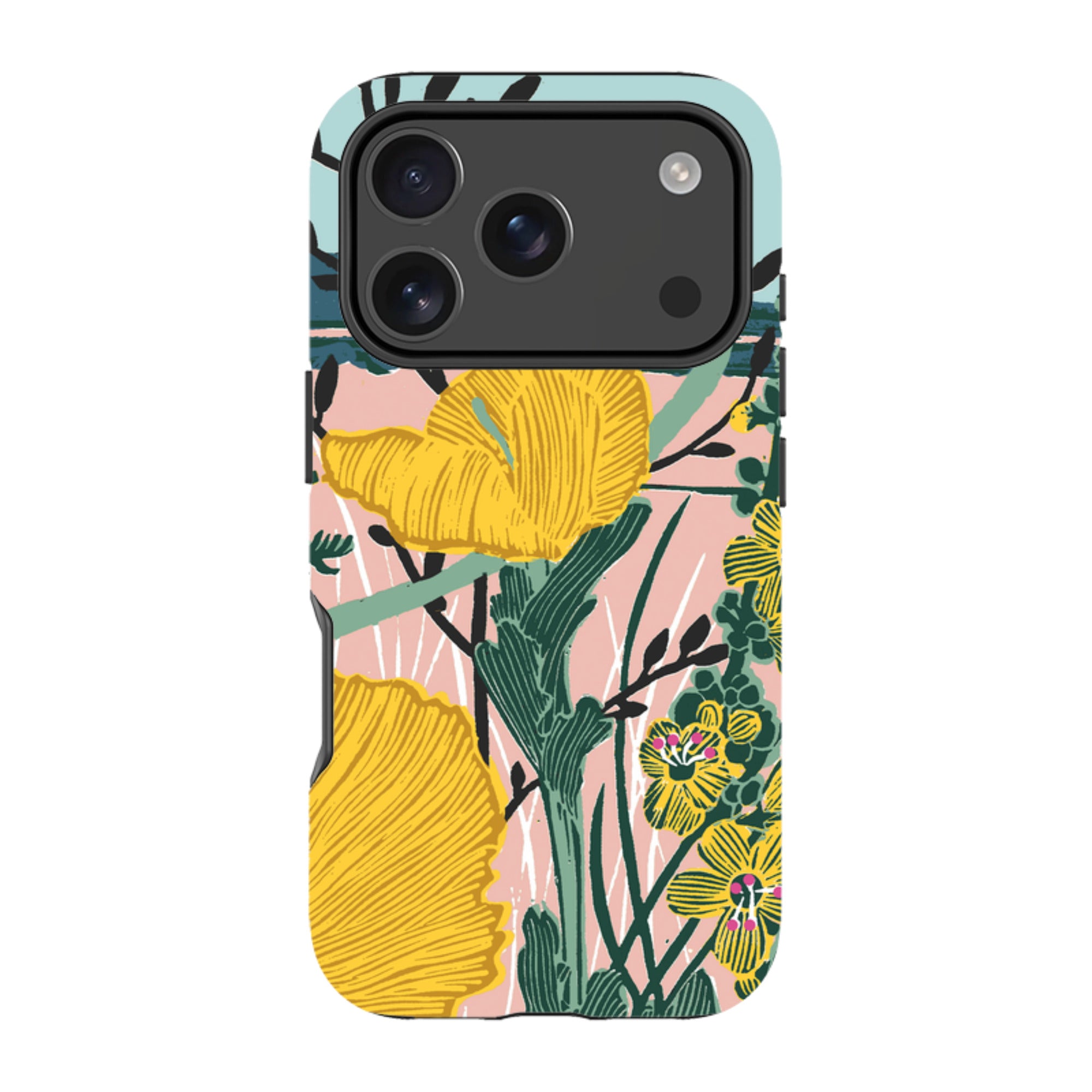 iPhone Tough Case - Yellow Poppies By Kate Heiss