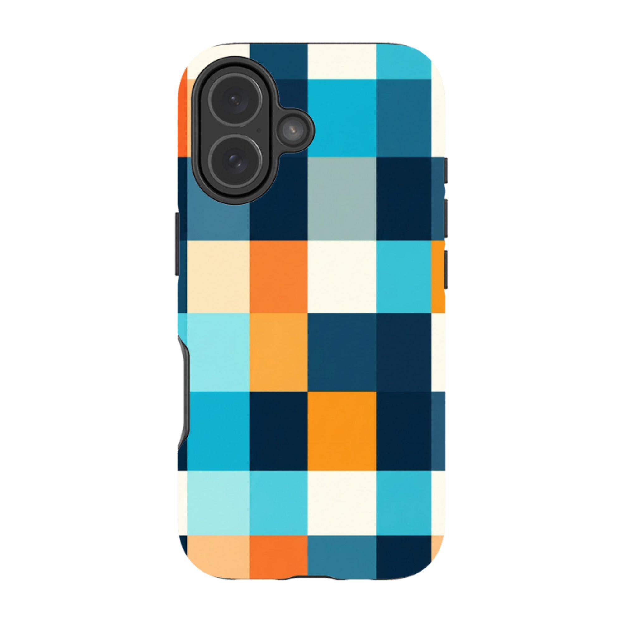 iPhone Tough Case - Navy Blue & Orange