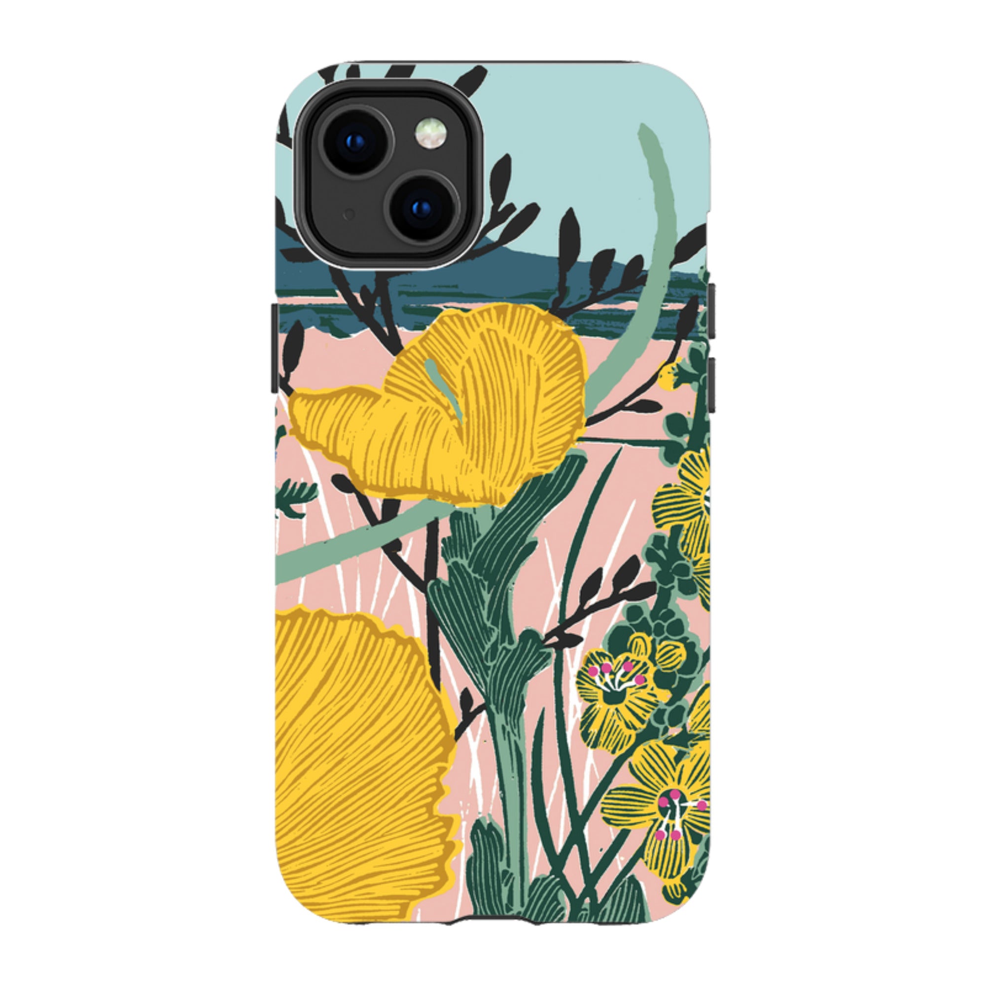 iPhone Tough Case - Yellow Poppies By Kate Heiss