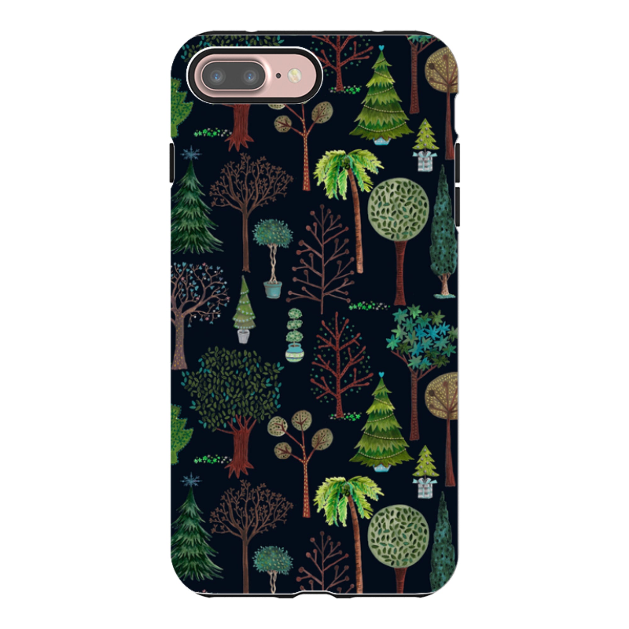 iPhone Tough Case - Xmas Trees Dark By Caroline Bonne Muller