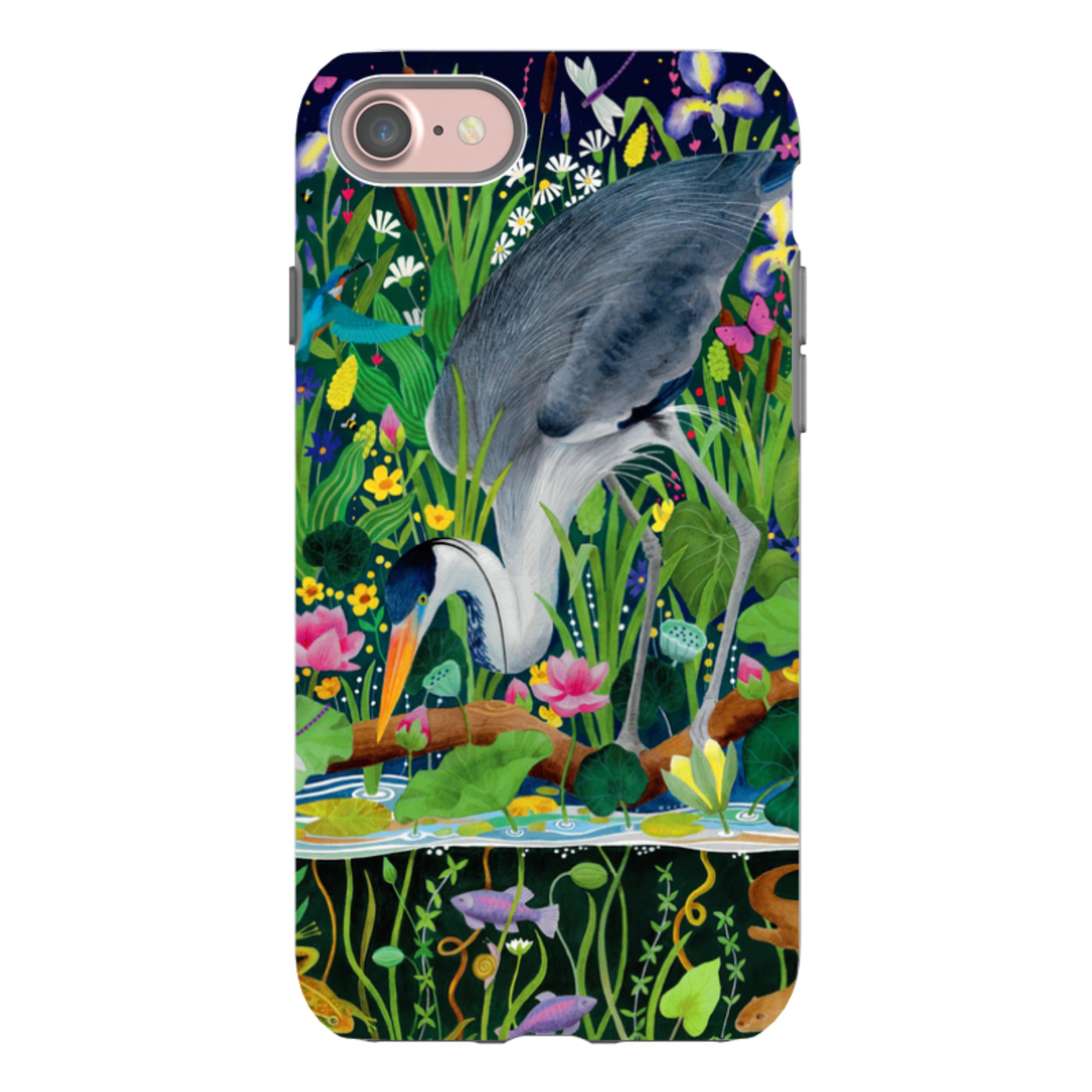 iPhone Tough Case - Heron Fishing By Bex Parkin