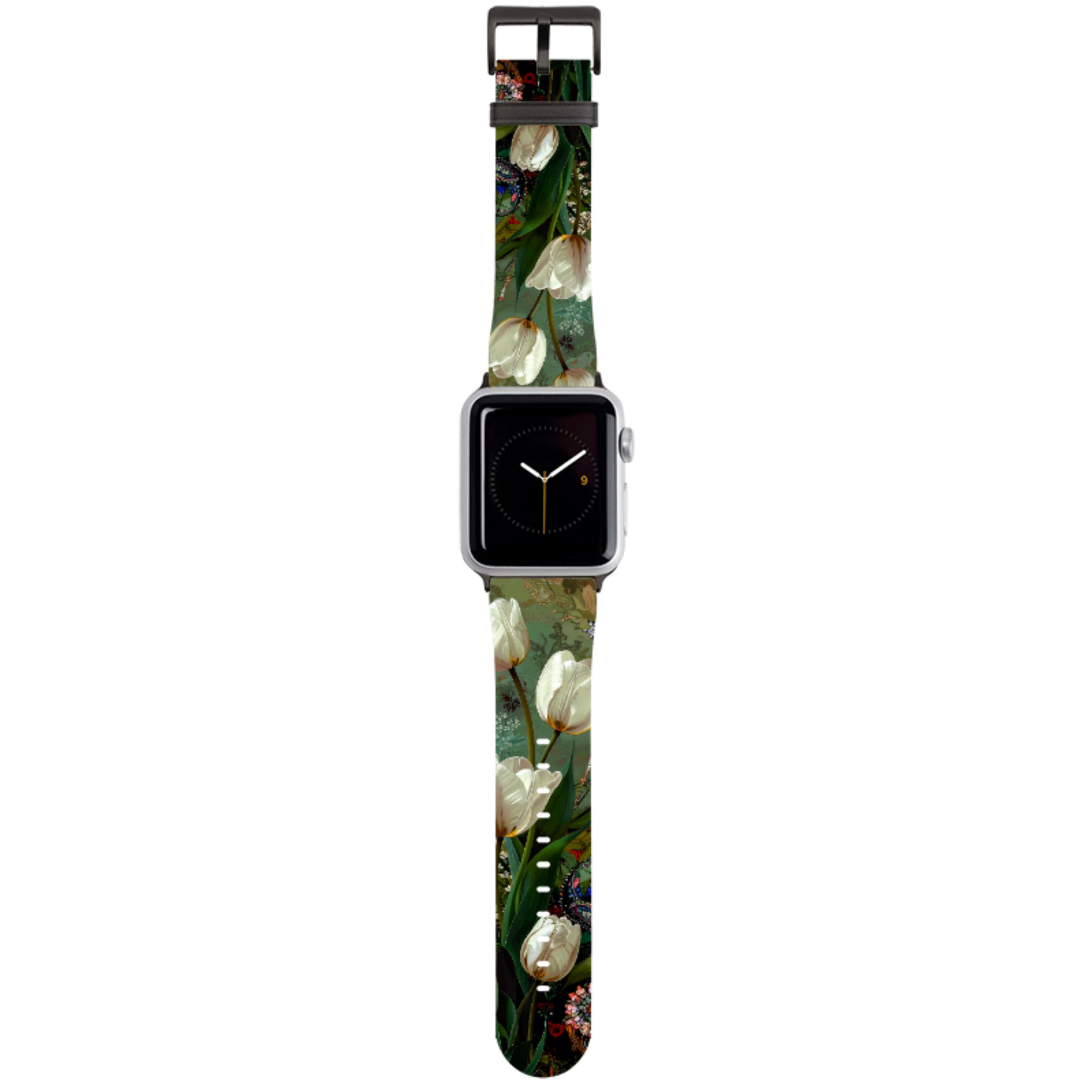Green Vyne White Tulips Apple Watch Strap