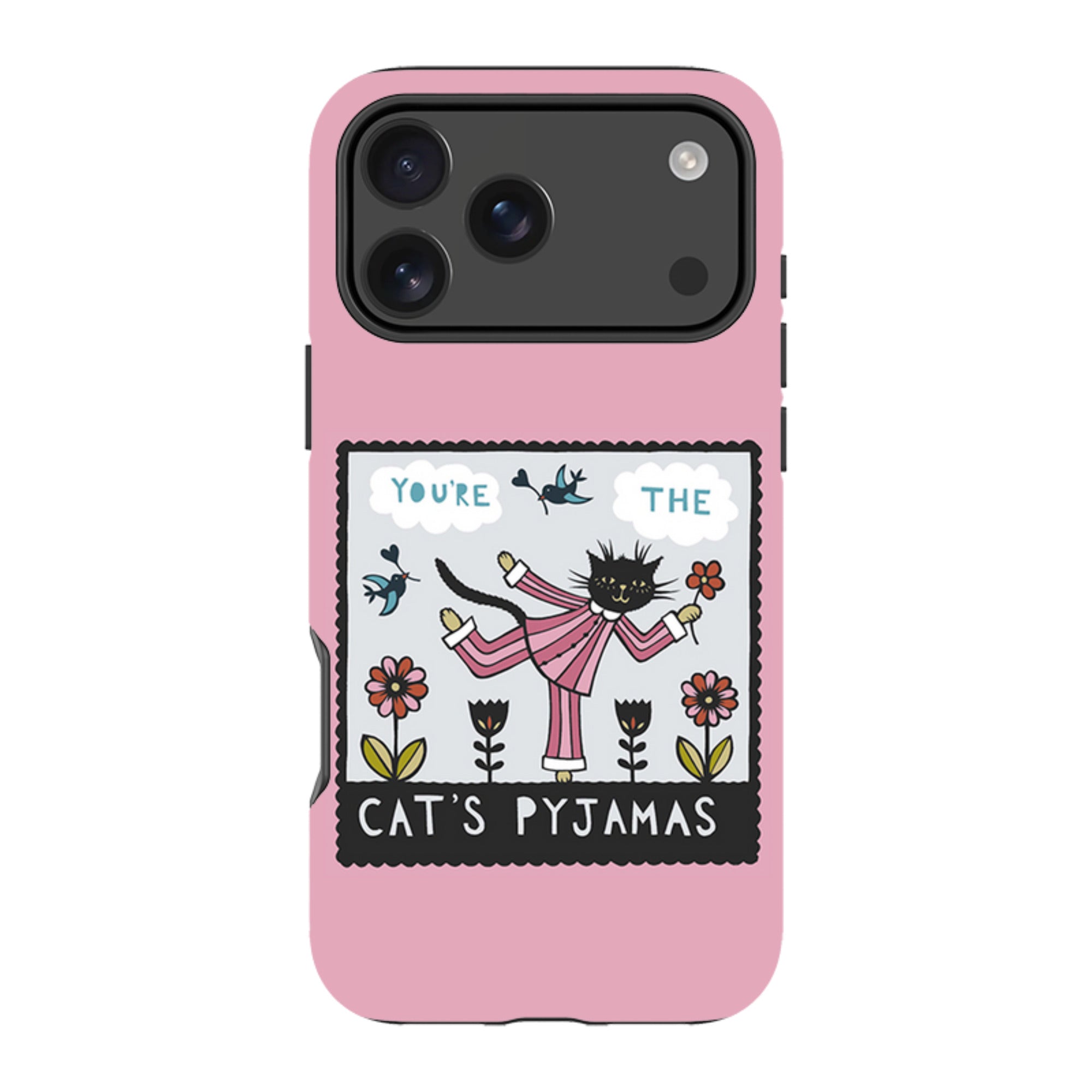 iPhone Tough Case - Cats Pyjamas Pink By Suzy Taylor