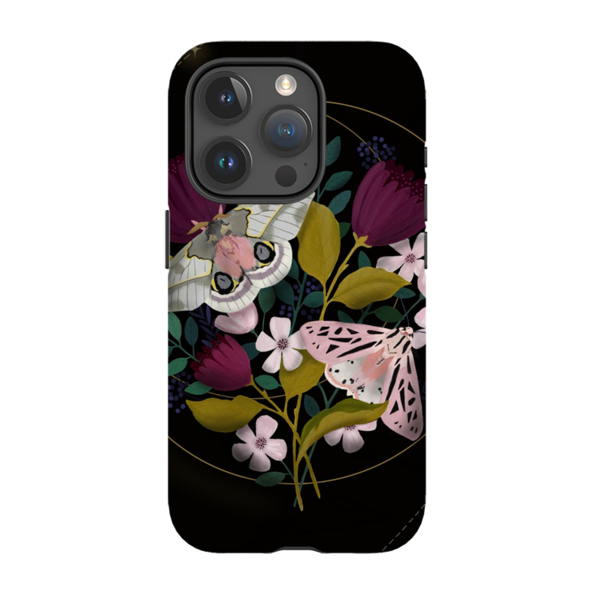 iPhone MagSafe Tough Case - Moon Moths By Bex Parkin