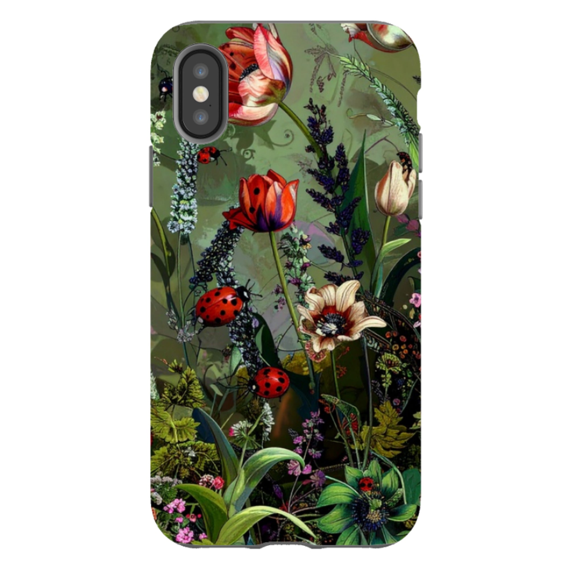 iPhone Tough Case - Green Vyne Ladybirds