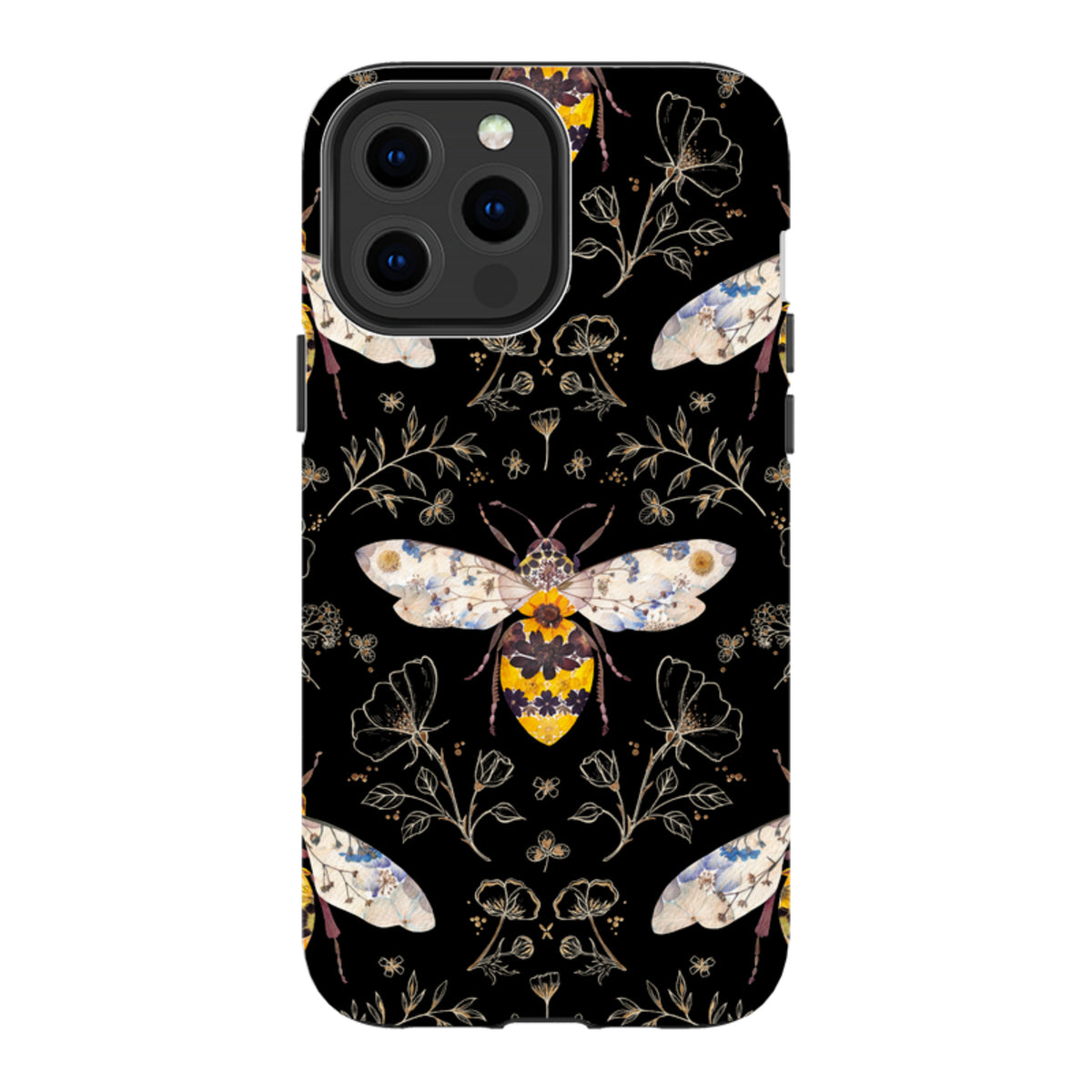 iPhone Tough Case - Midnight Bumble Bee By Helen Ahpornsiri