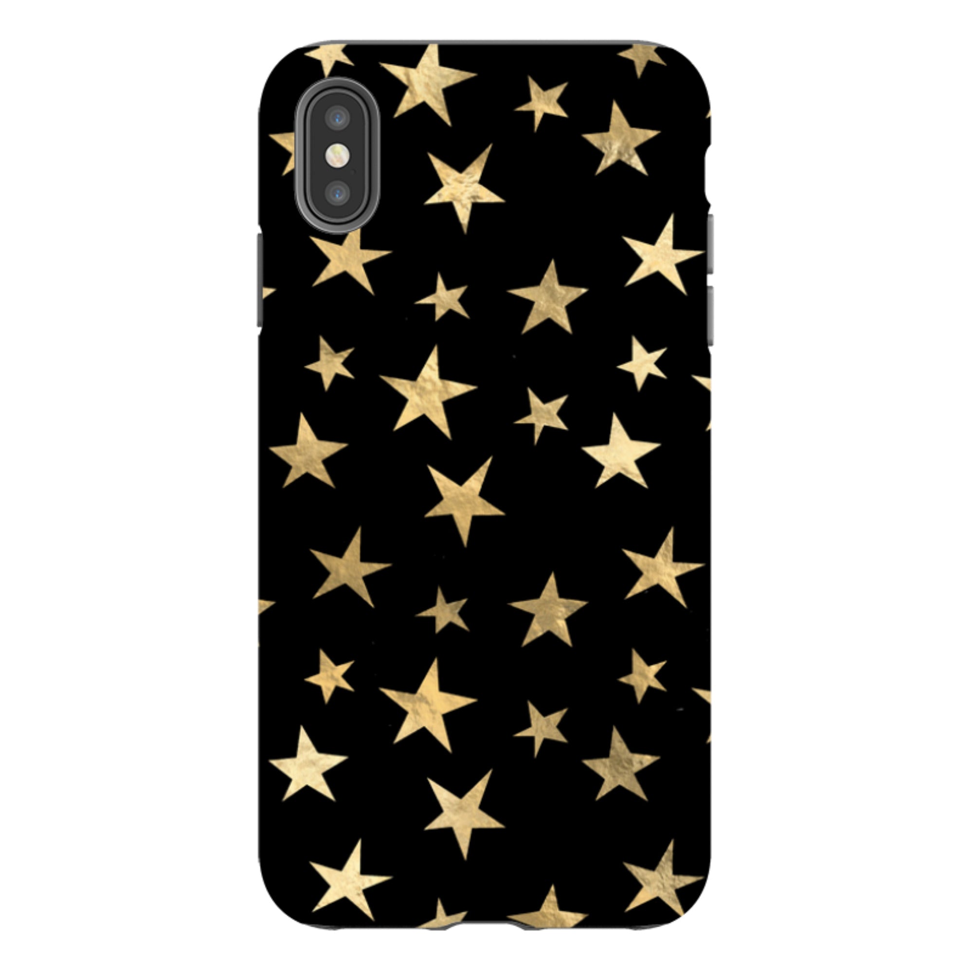 iPhone Tough Case - Black and Gold Stars